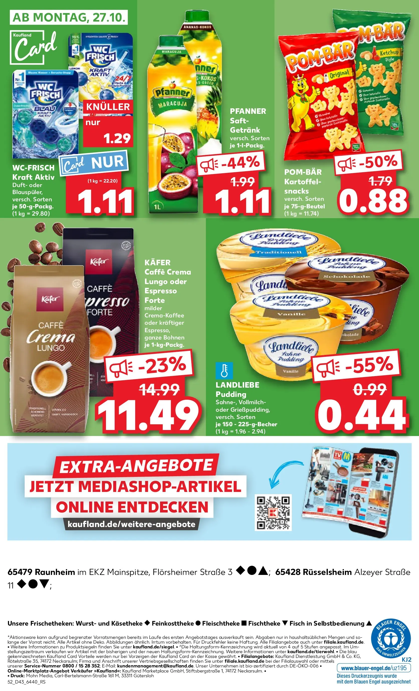 Prospekt Kaufland ab 23.10.2025 » Angebote Online zum Blättern | Seite: 52 | Produkte: Duft, Pudding, Wurst, Ketchup