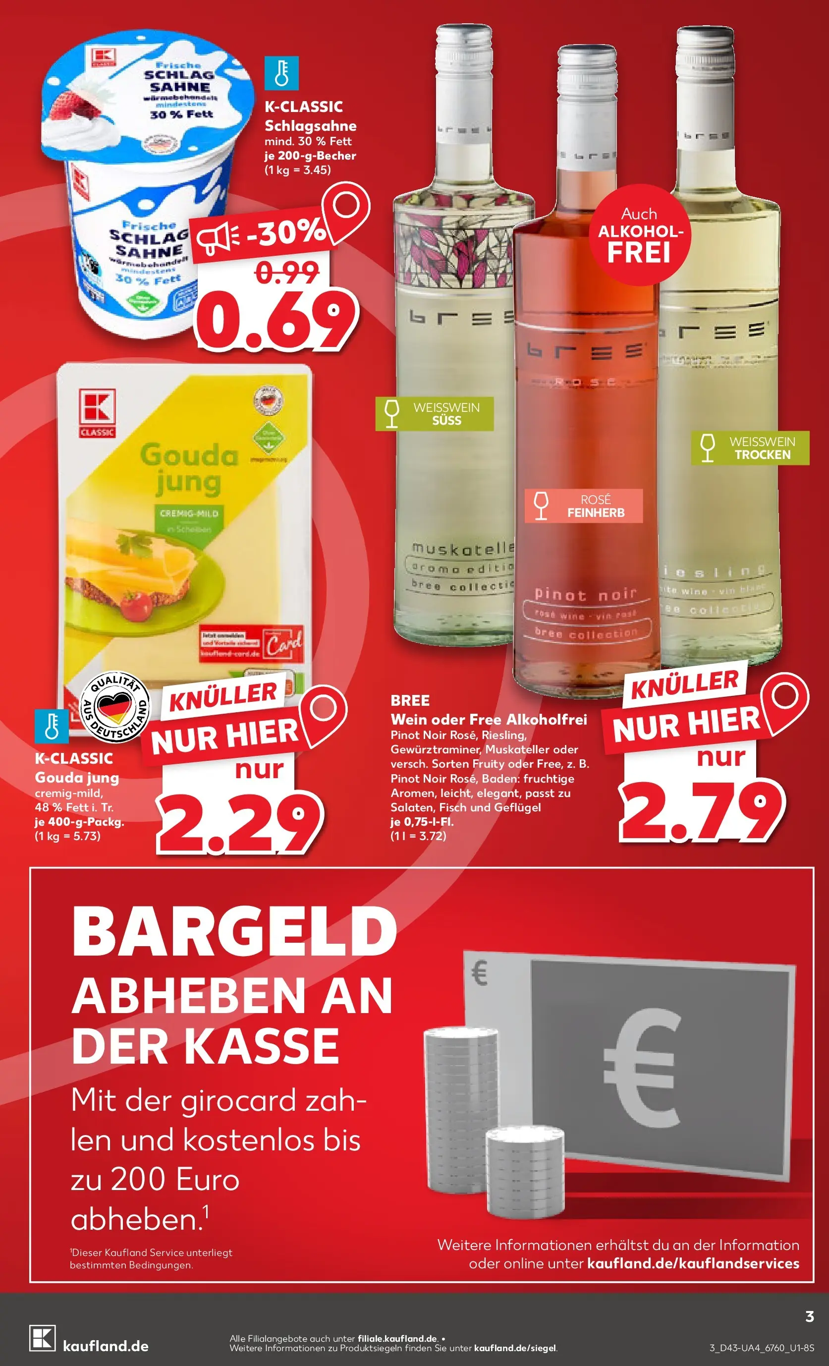 Prospekt Kaufland ab 23.10.2025 » Angebote und Werbung Online | Seite: 3 | Produkte: Schlagsahne, Fisch, Wein, Sahne Prospekt Kaufland ab 23.10.2025 » Angebote Online zum Blättern | Seite: 3 | Produkte: Schlagsahne, Fisch, Wein, Sahne