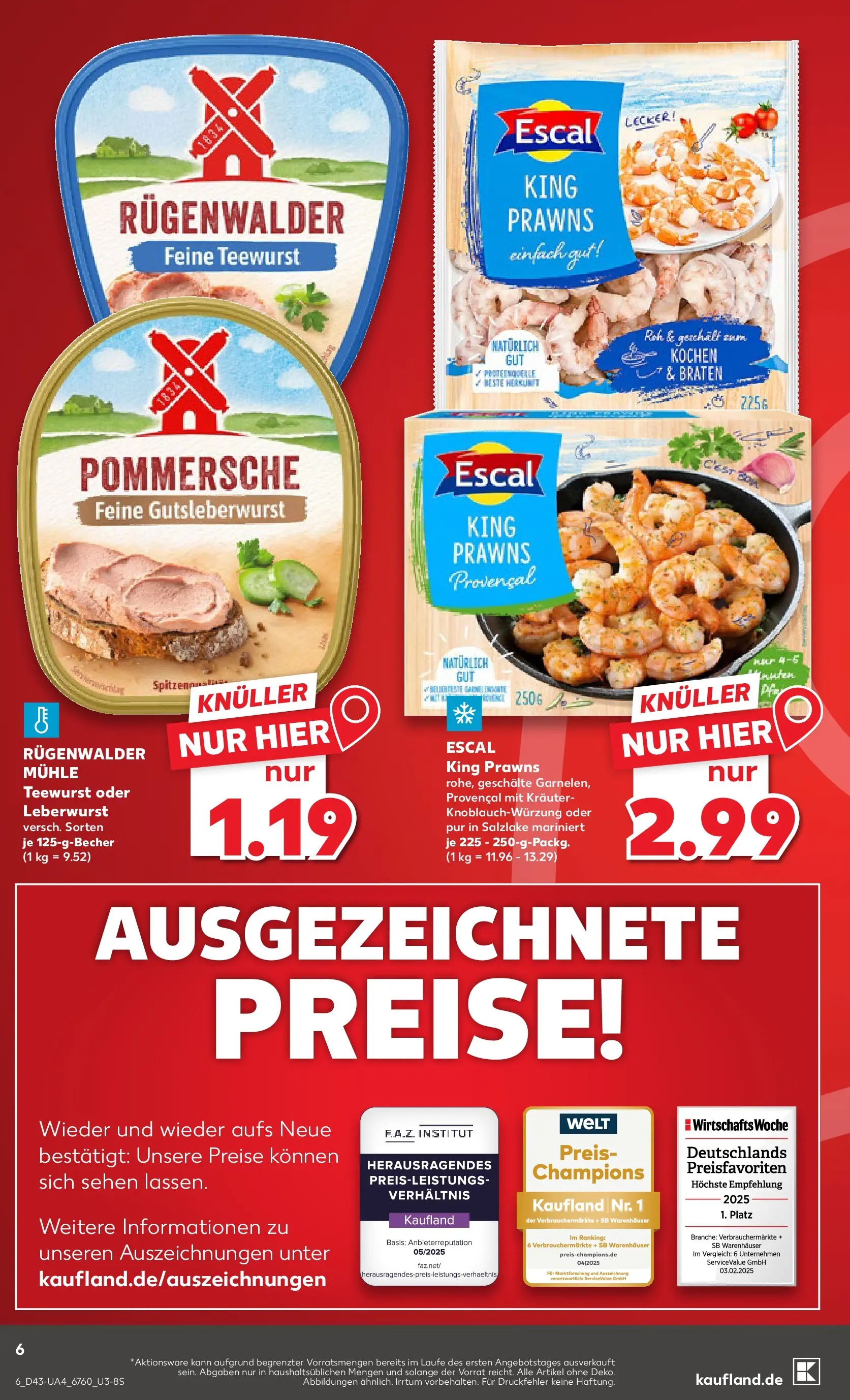 Prospekt Kaufland ab 23.10.2025 » Angebote und Werbung Online | Seite: 6 | Produkte: Mühle Prospekt Kaufland ab 23.10.2025 » Angebote Online zum Blättern | Seite: 6 | Produkte: Mühle