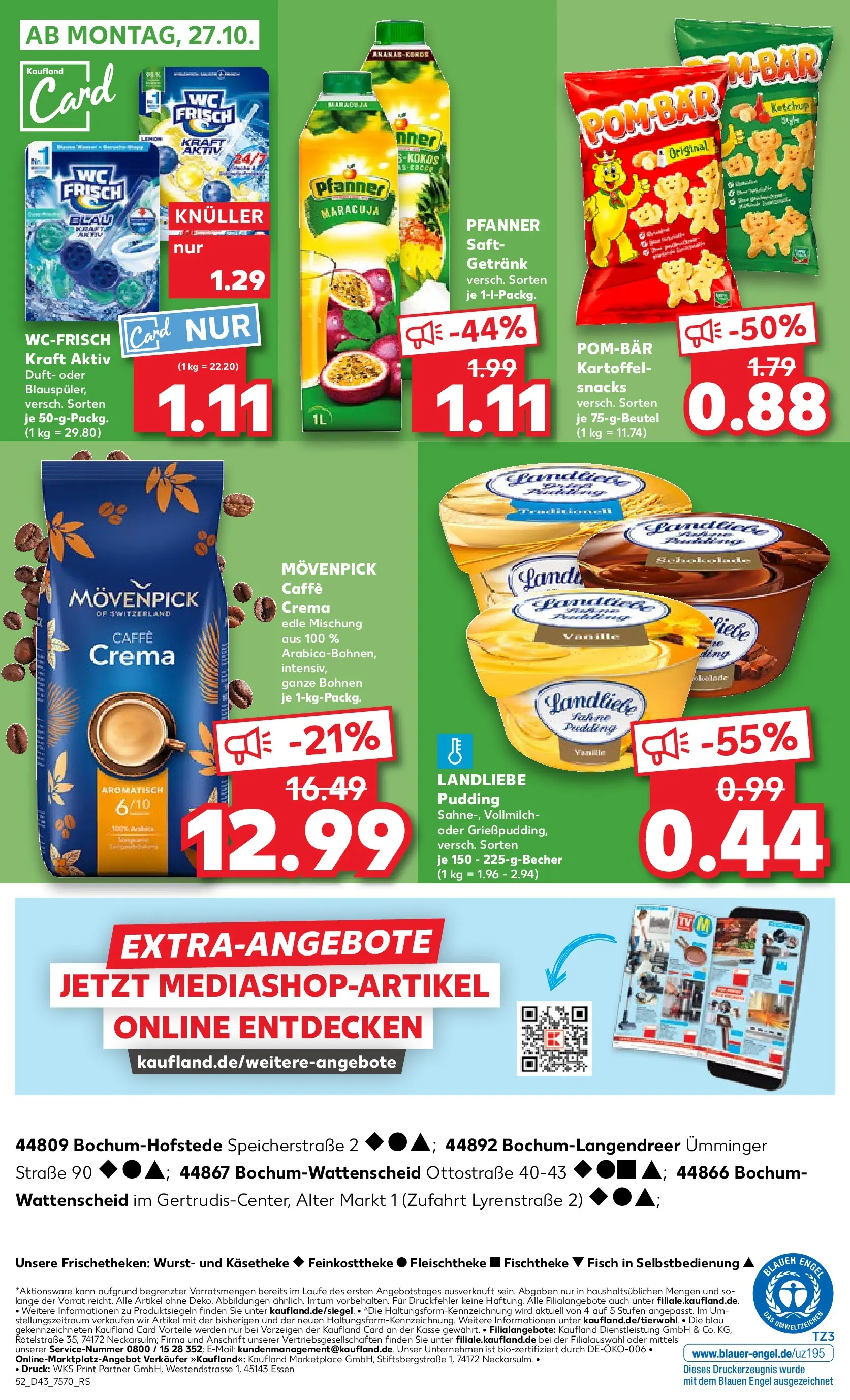 Prospekt Kaufland ab 23.10.2025 » Angebote Online zum Blättern | Seite: 52 | Produkte: Duft, Pudding, POM-BÄR, Wurst