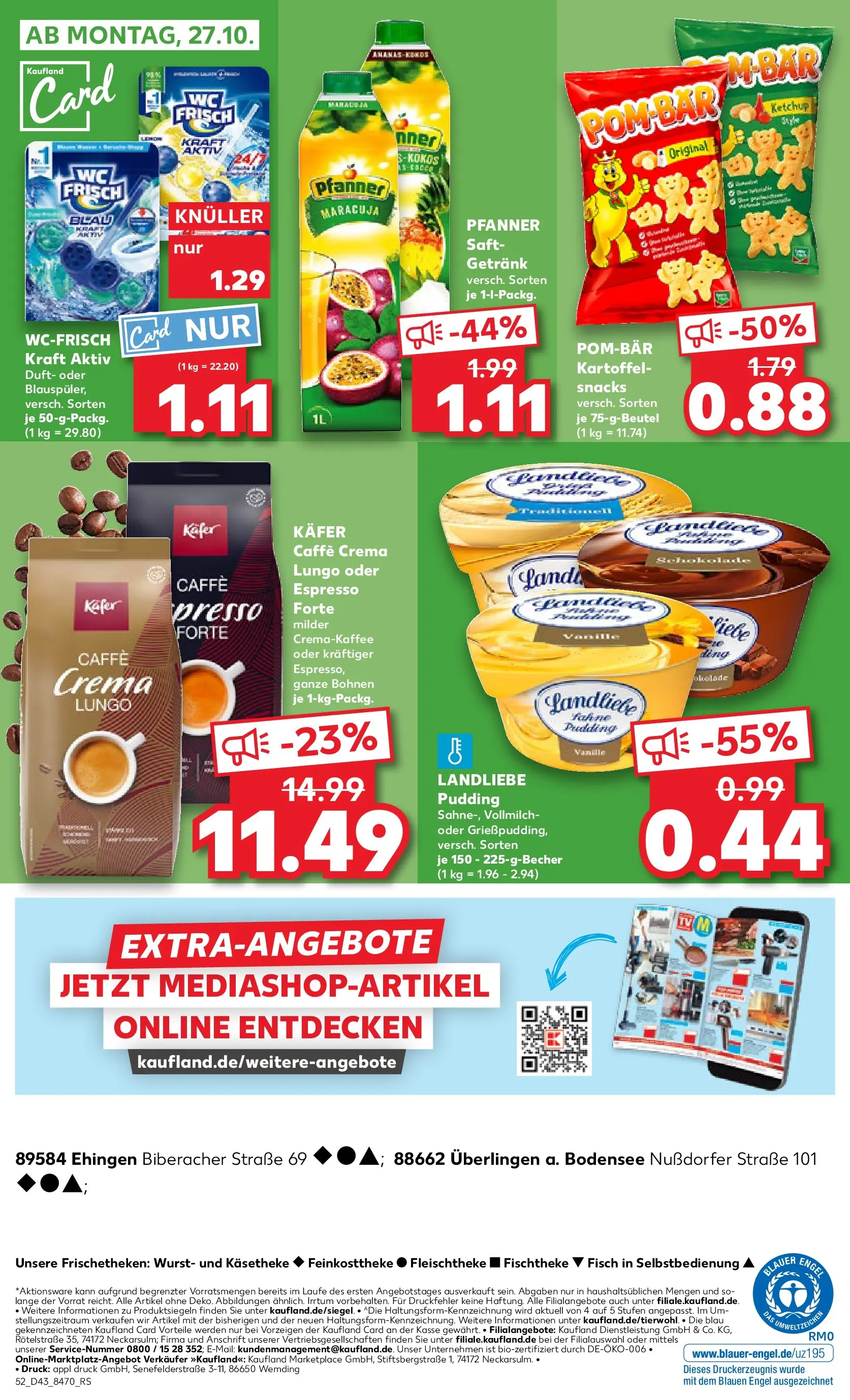 Prospekt Kaufland ab 22.10.2025 » Angebote Online zum Blättern | Seite: 52 | Produkte: Duft, POM-BÄR, Chips, Ketchup
