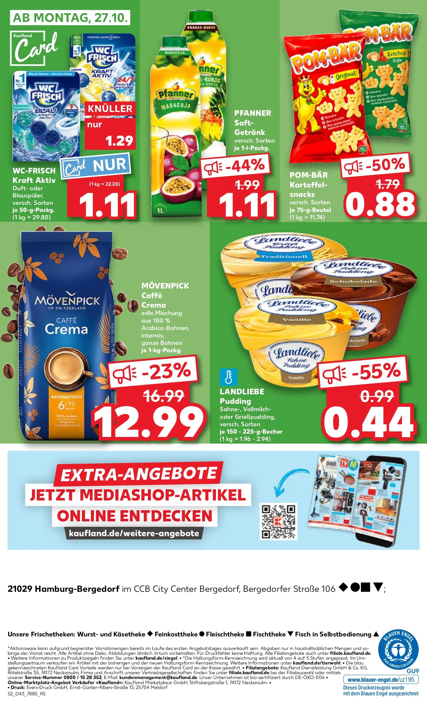 Prospekt Kaufland ab 22.10.2025 » Angebote Online zum Blättern | Seite: 52 | Produkte: Pudding, POM-BÄR, Wurst, Saft