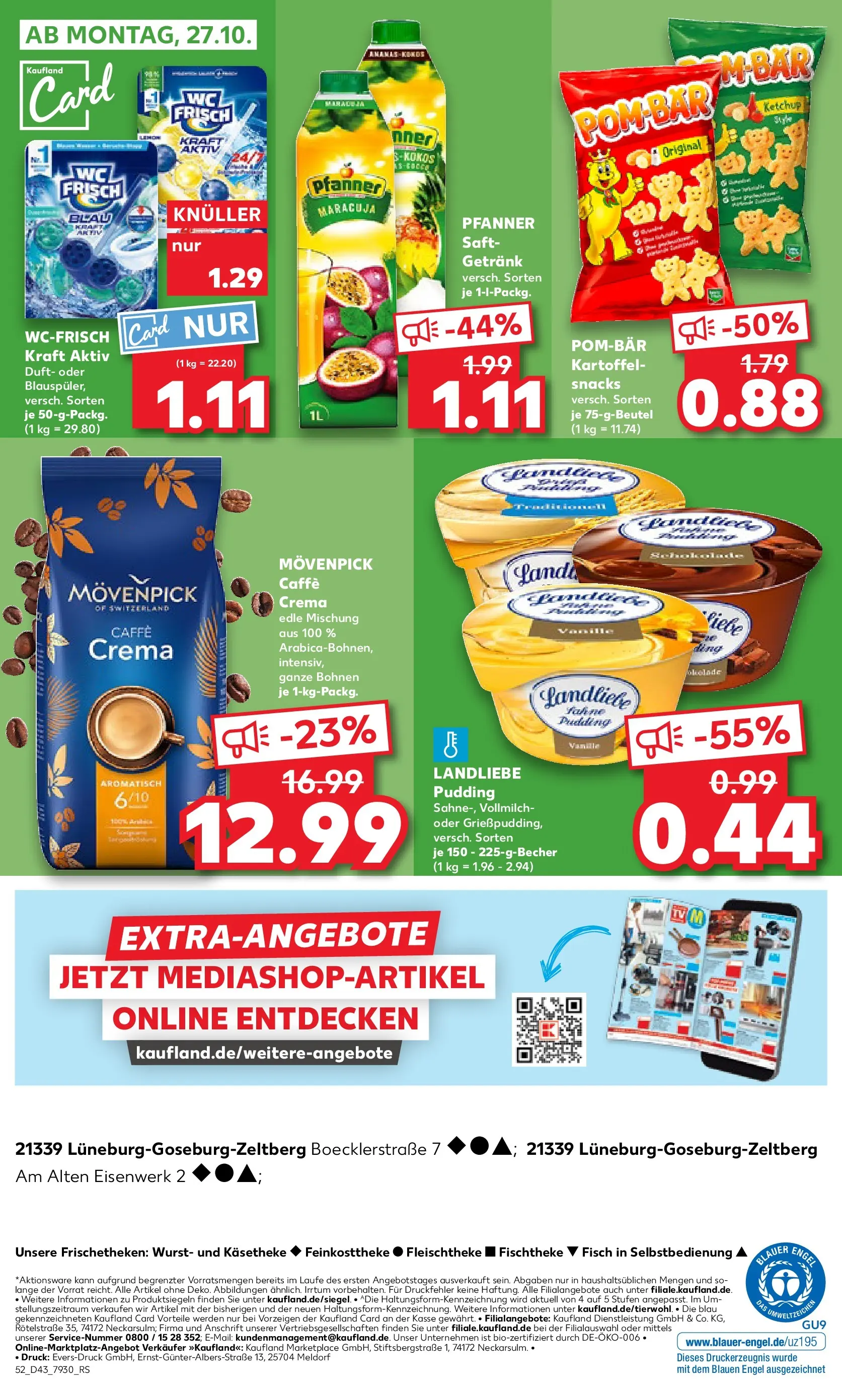 Prospekt Kaufland ab 22.10.2025 » Angebote Online zum Blättern | Seite: 52 | Produkte: Duft, Pudding, Wurst, Chips