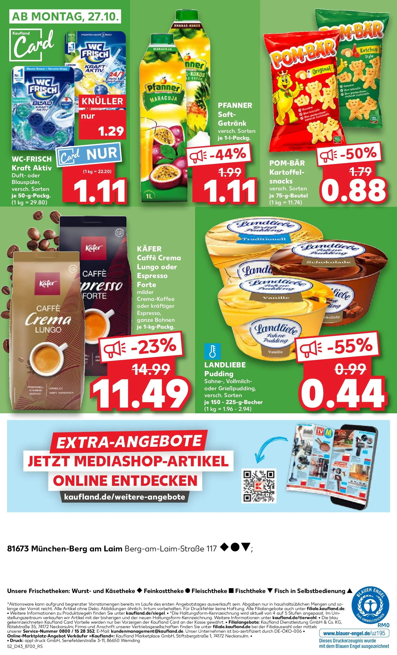 Prospekt Kaufland ab 23.10.2025 » Angebote Online zum Blättern | Seite: 52 | Produkte: Duft, Pudding, Wurst, Ketchup