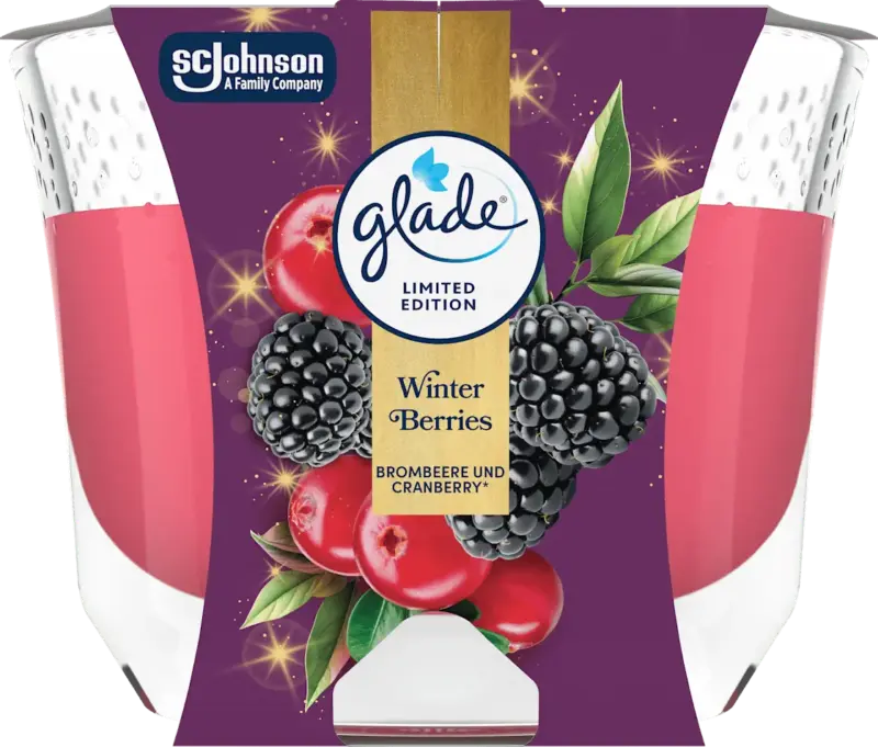 glade Duftkerze im Glas Winter Berries 204 g