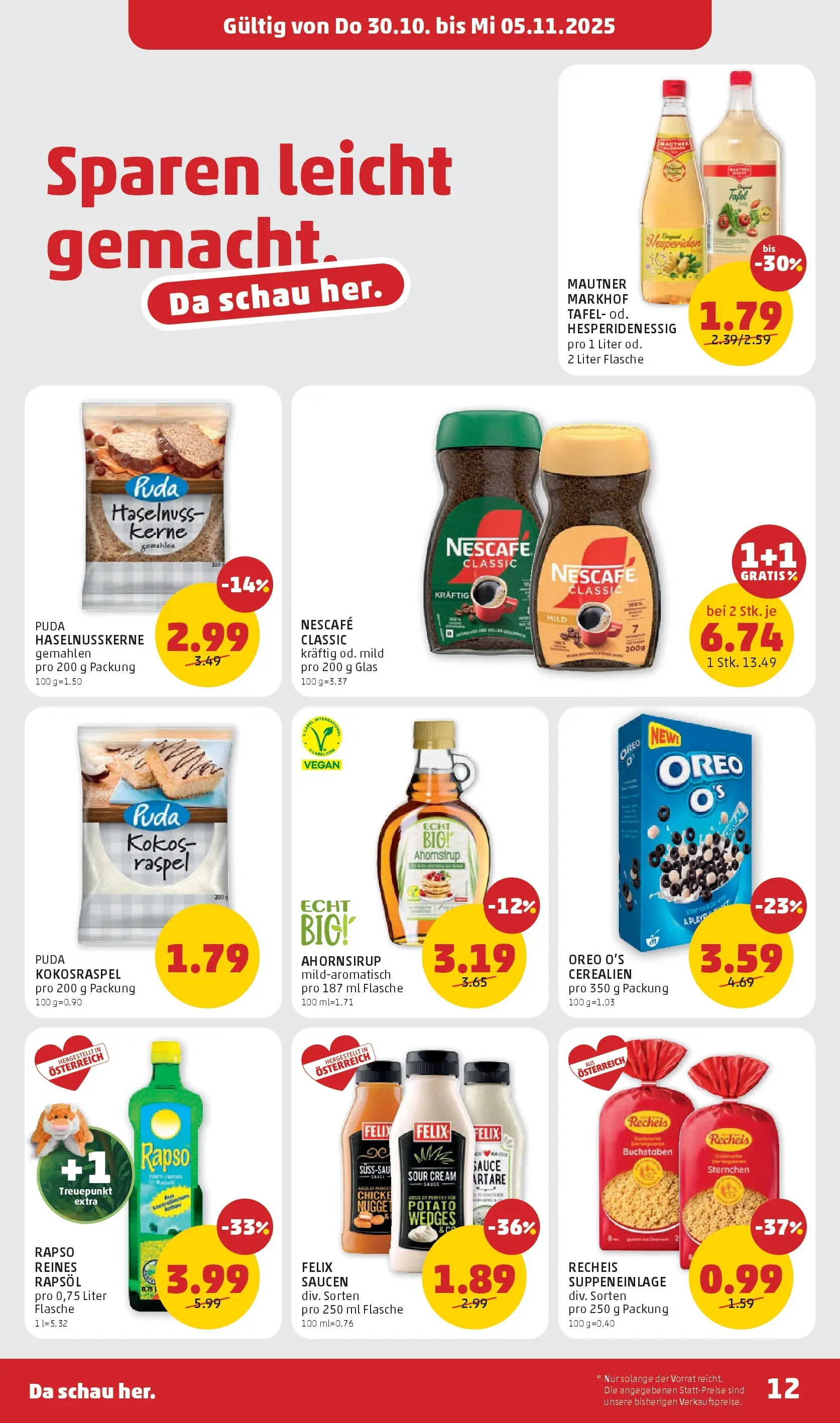 Penny Markt - PENNY: Die ganze Woche sparen. ab (29.10.2025) - Angebote, Prospekt | Seite: 12