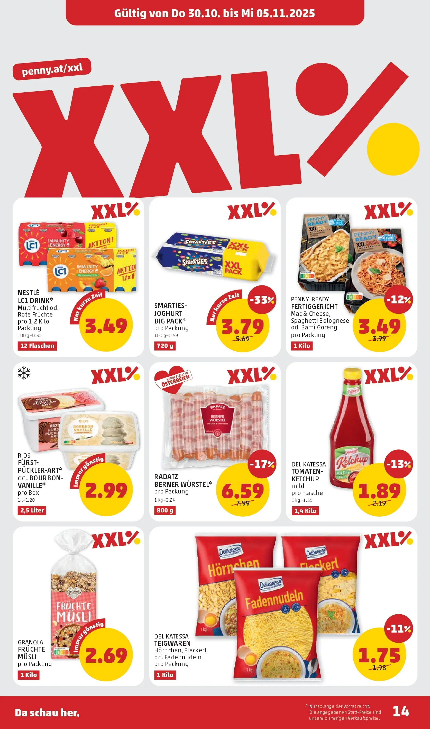 Penny Markt - PENNY: Die ganze Woche sparen. ab (29.10.2025) - Angebote, Prospekt | Seite: 14 | Produkte: Ketchup, Joghurt, Tomaten, Bourbon
