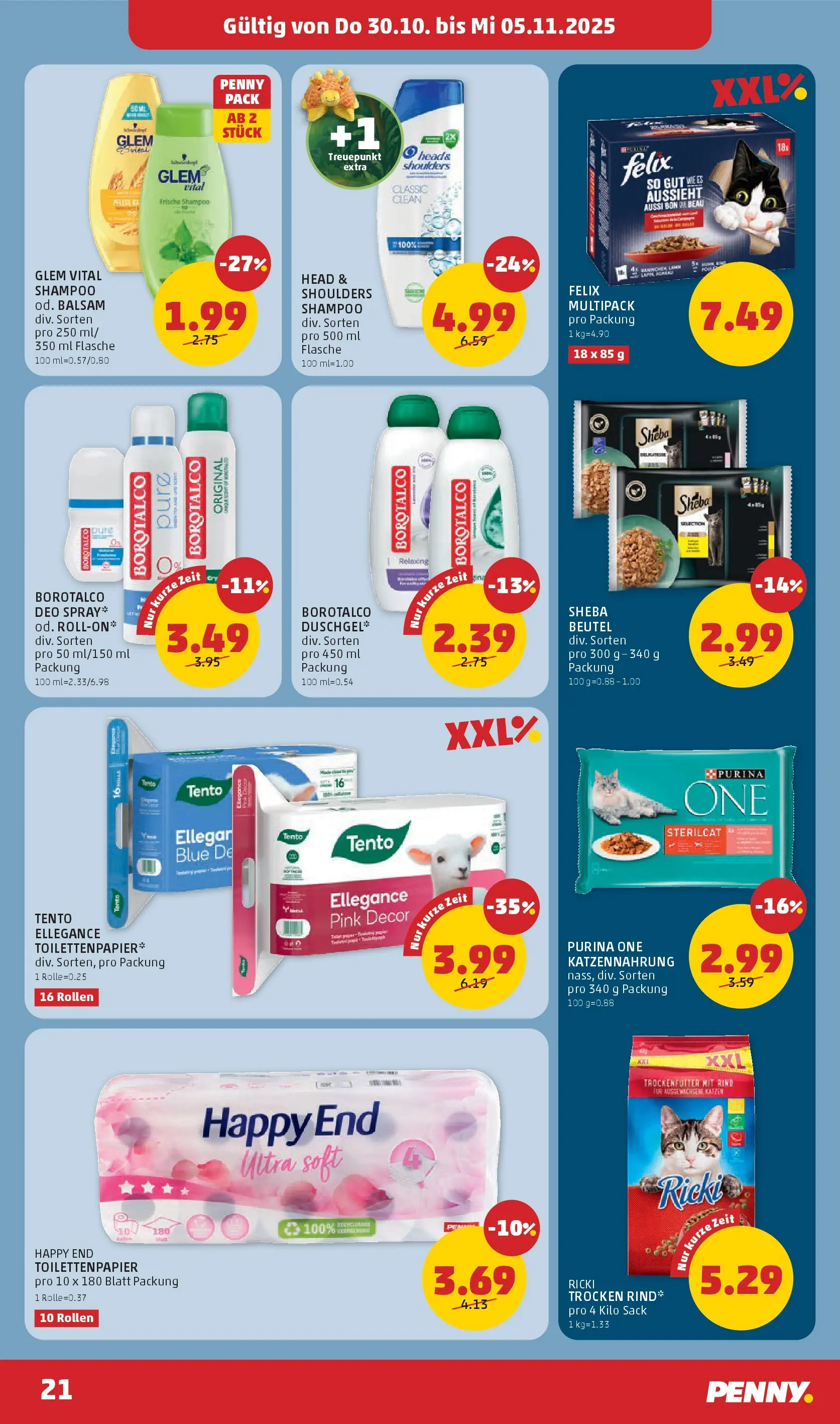 Penny Markt - PENNY: Die ganze Woche sparen. ab (29.10.2025) - Angebote, Prospekt | Seite: 21 | Produkte: Shampoo