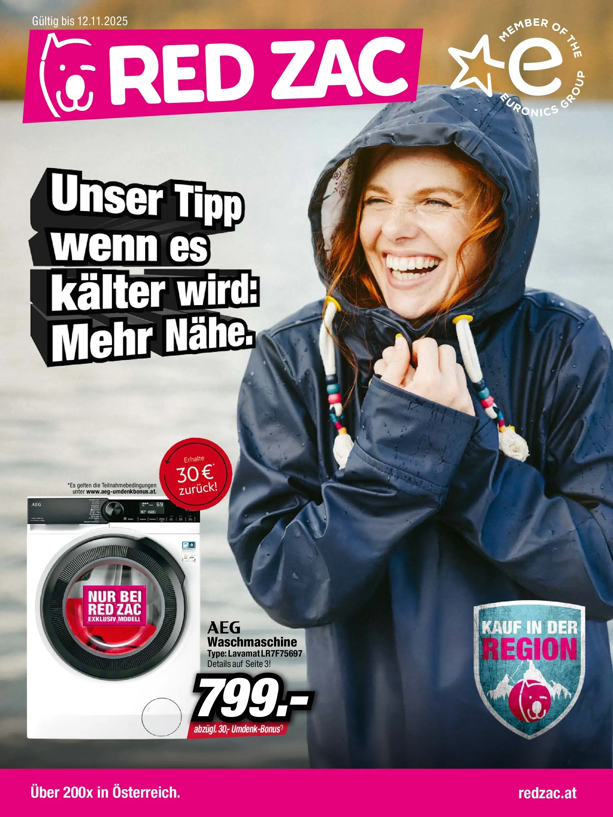 RED ZAC Kufstein von 27.10.2025 - Aktuelle Angebote | Seite: 1 | Produkte: Waschmaschine