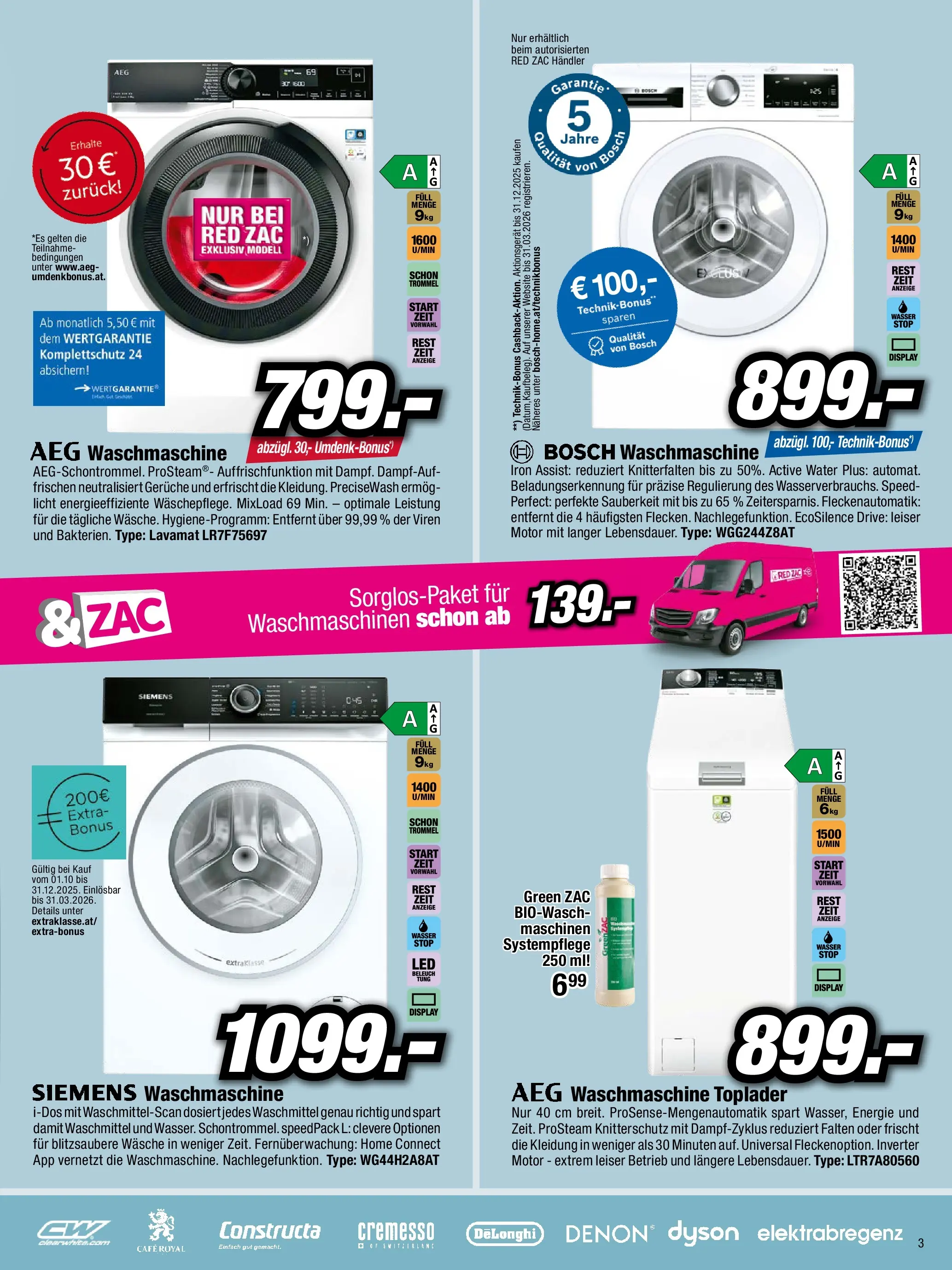 RED ZAC Kufstein von 27.10.2025 - Aktuelle Angebote | Seite: 3 | Produkte: Wasser, Waschmaschine, Waschmittel