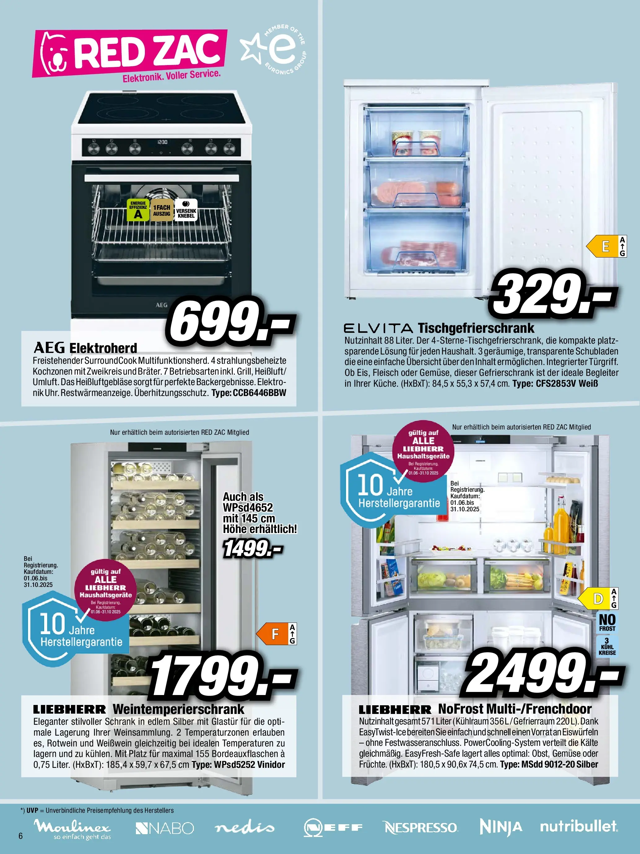 RED ZAC Kufstein von 27.10.2025 - Aktuelle Angebote | Seite: 6 | Produkte: Gemüse, Gefrierschrank, Häränliha, Schrank