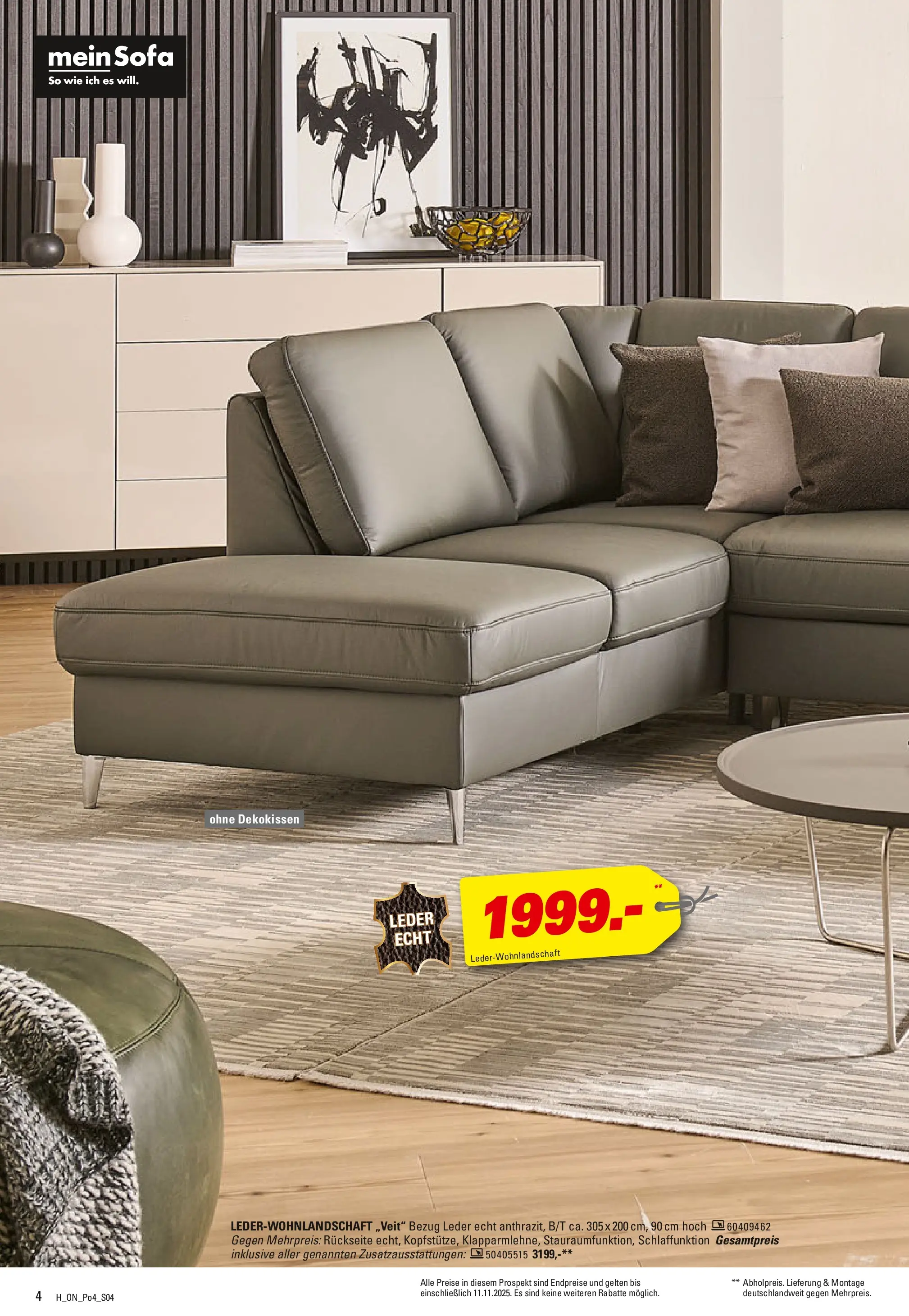 Höffner - Höffner: Möbelangebote (ab 21.10.2025) zum Blättern | Seite: 4 | Produkte: Sofa