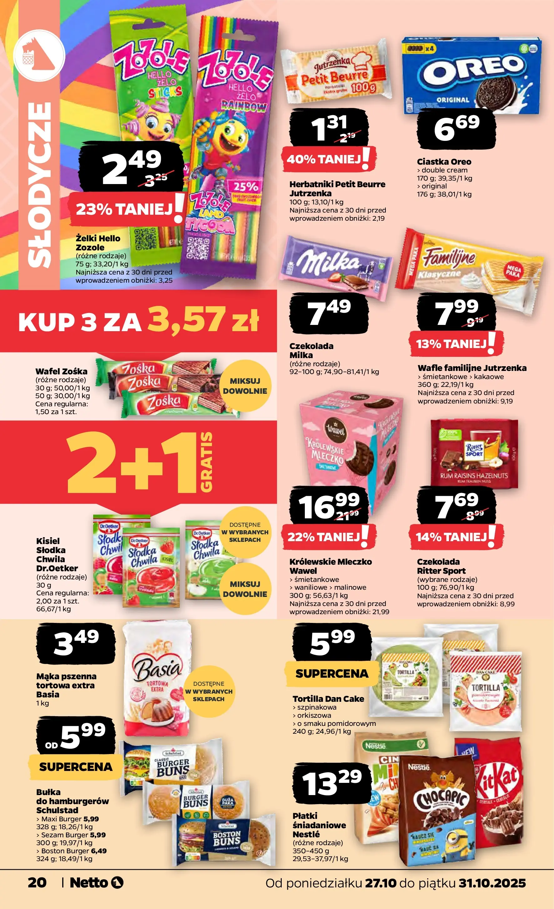 Netto - NETTO T44A ważne do 31.10 od 26.10.2025 - Aktualne promocje | Strona: 20 | Produkty: Bułka, Ciastka Oreo, Płatki, Sezam