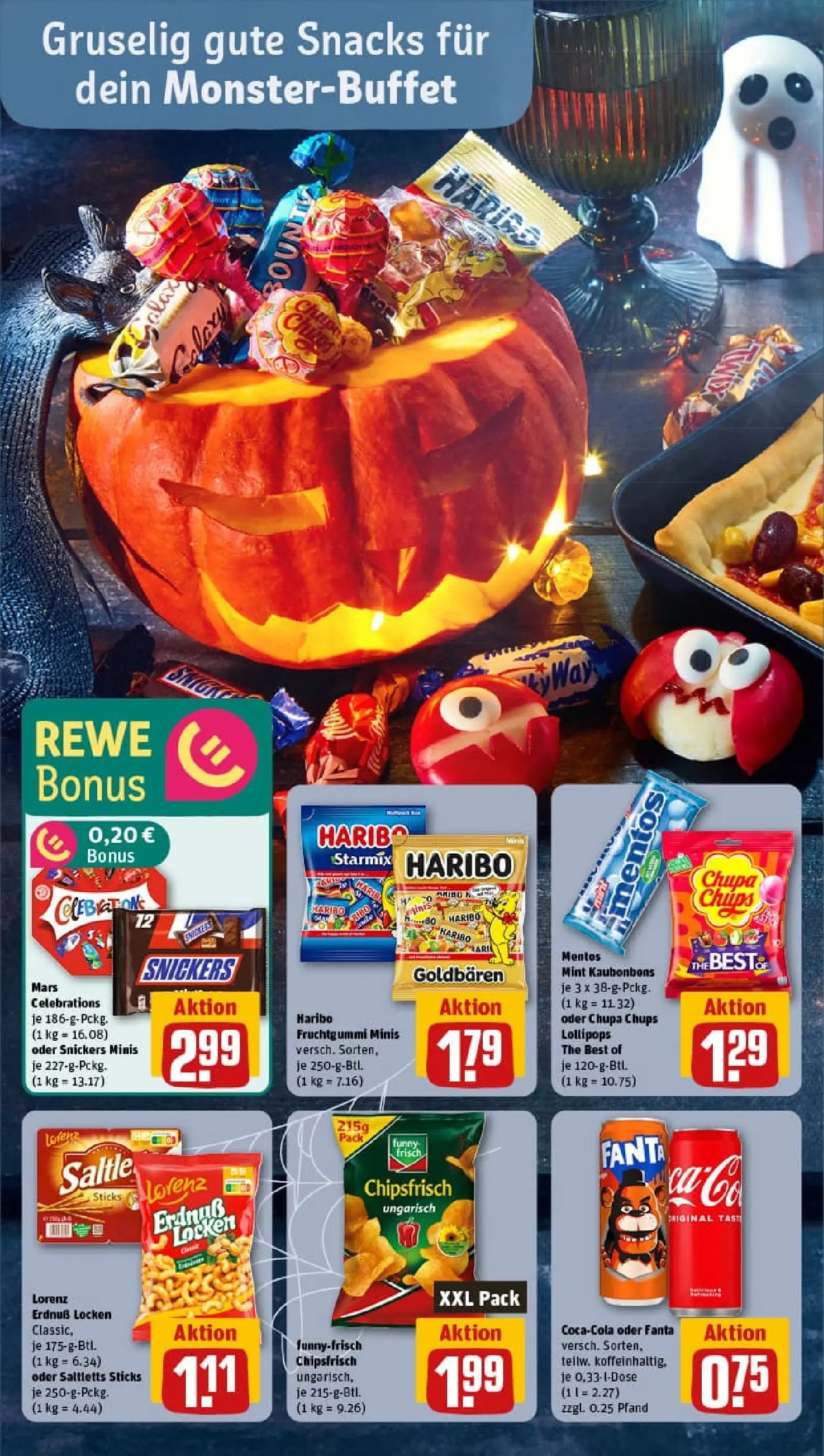 REWE Prospekt ab 26.10.2025 zum Blättern » Angebote | Seite: 6 | Produkte: Fanta, Haribo, Celebrations, Snickers