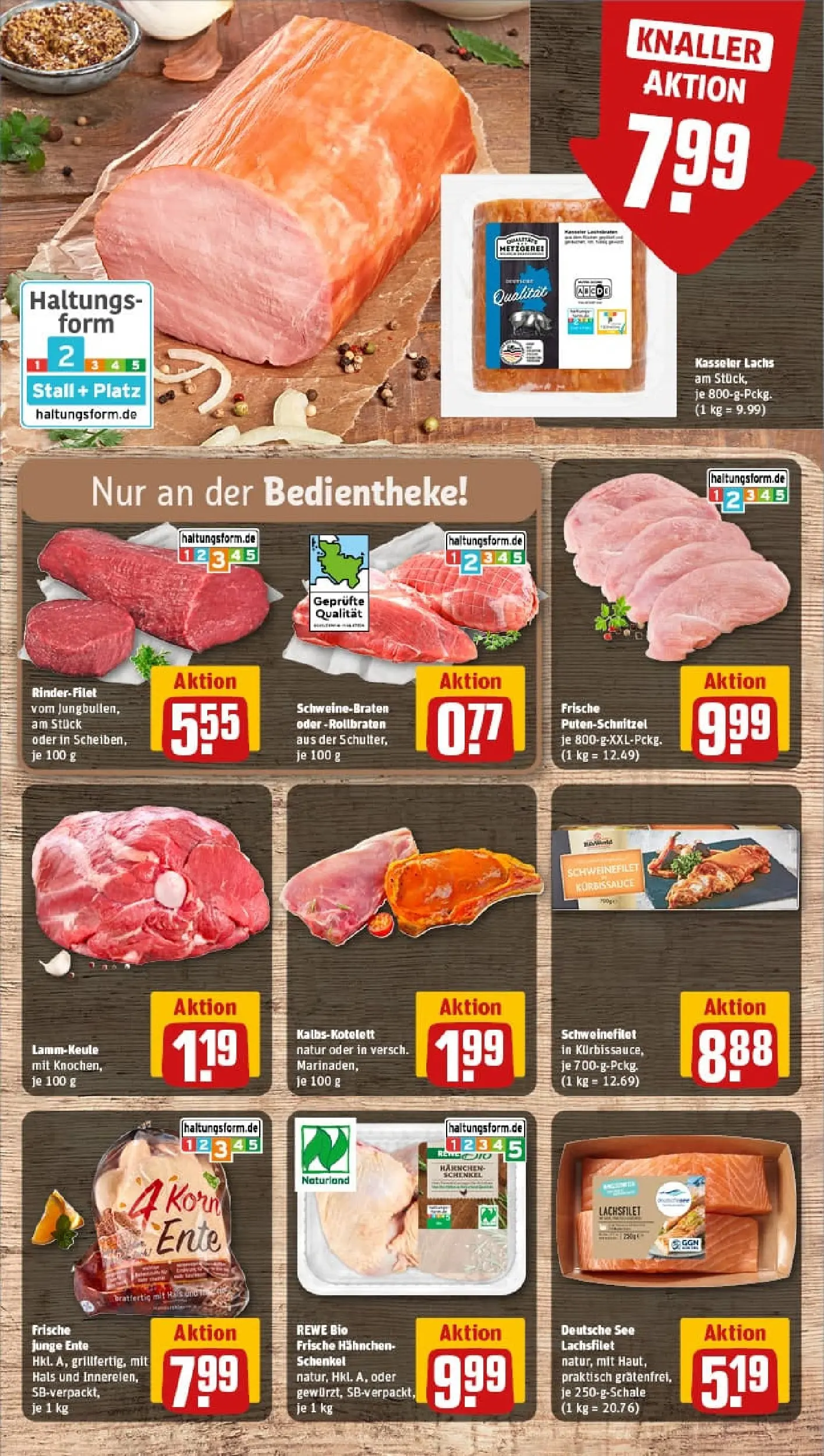 REWE Prospekt ab 26.10.2025 zum Blättern » Angebote | Seite: 10 | Produkte: Hahnchen, Schweinefilet, Lachs, Ente