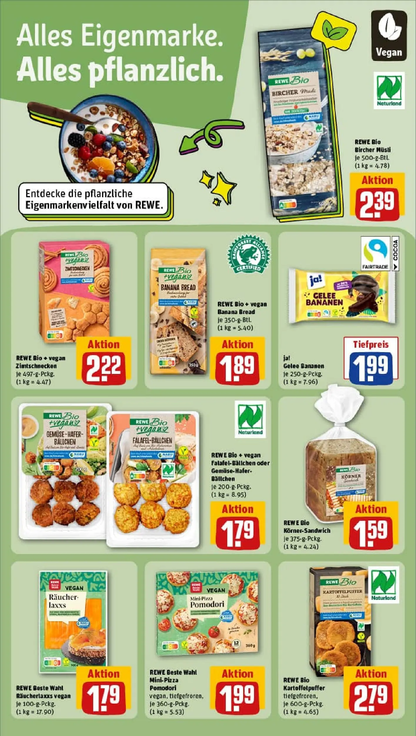 REWE Prospekt ab 26.10.2025 zum Blättern » Angebote | Seite: 15 | Produkte: Musli, Bananen, Pizza