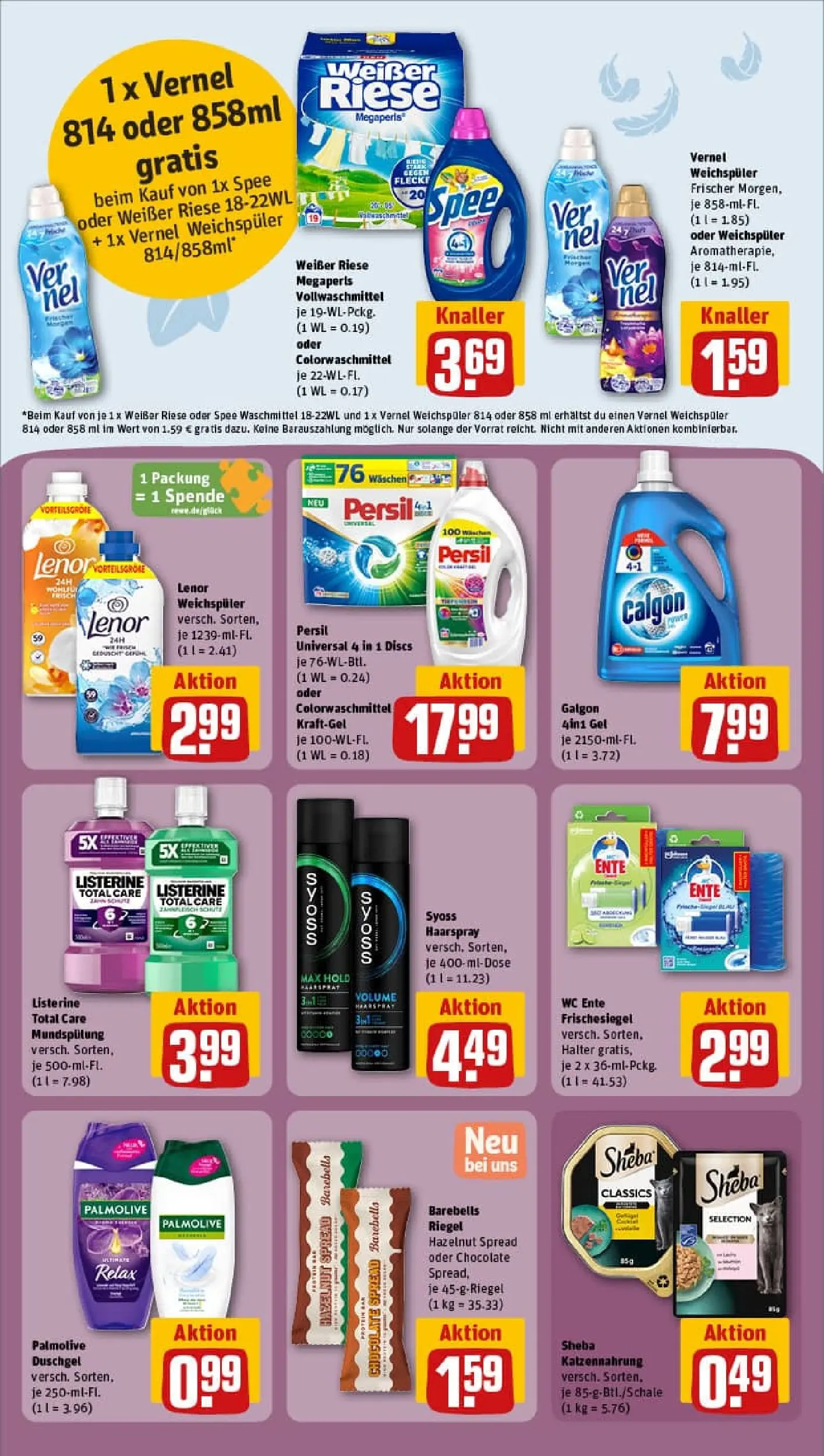 REWE Prospekt ab 26.10.2025 zum Blättern » Angebote | Seite: 26 | Produkte: Haarspray, Duschgel, Waschmittel, Vernel