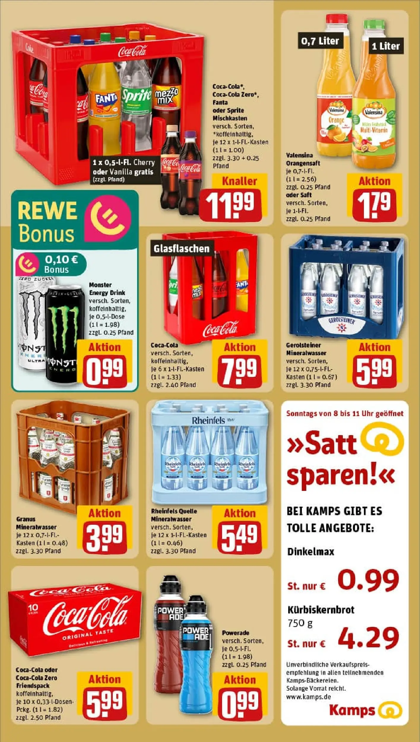 REWE Prospekt ab 26.10.2025 zum Blättern » Angebote | Seite: 20 | Produkte: Cola, Orangensaft, Powerade, Gerolsteiner