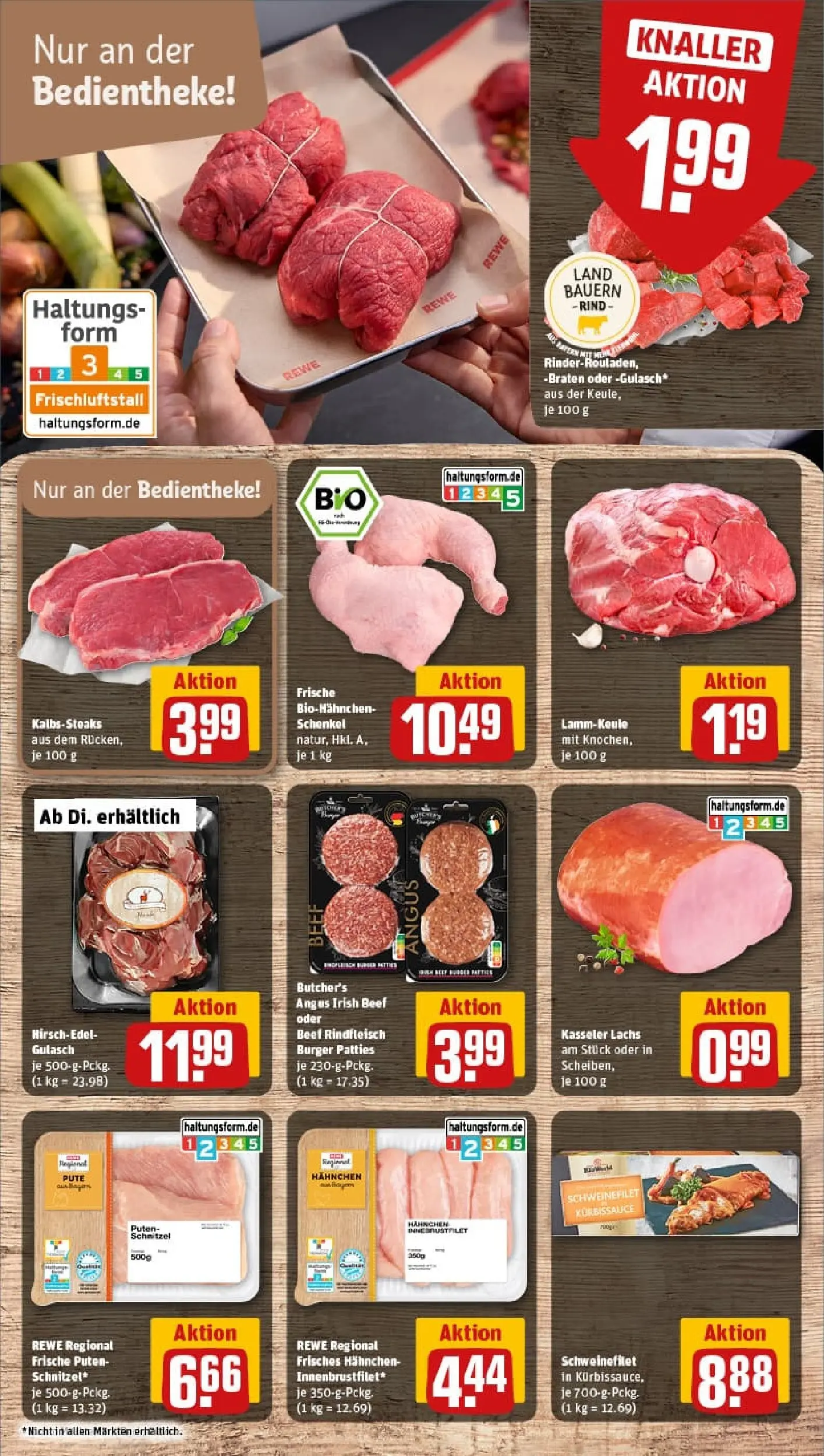 REWE Prospekt ab 26.10.2025 zum Blättern » Angebote | Seite: 10 | Produkte: Lammkeule, Pute, Hahnchen, Gulasch