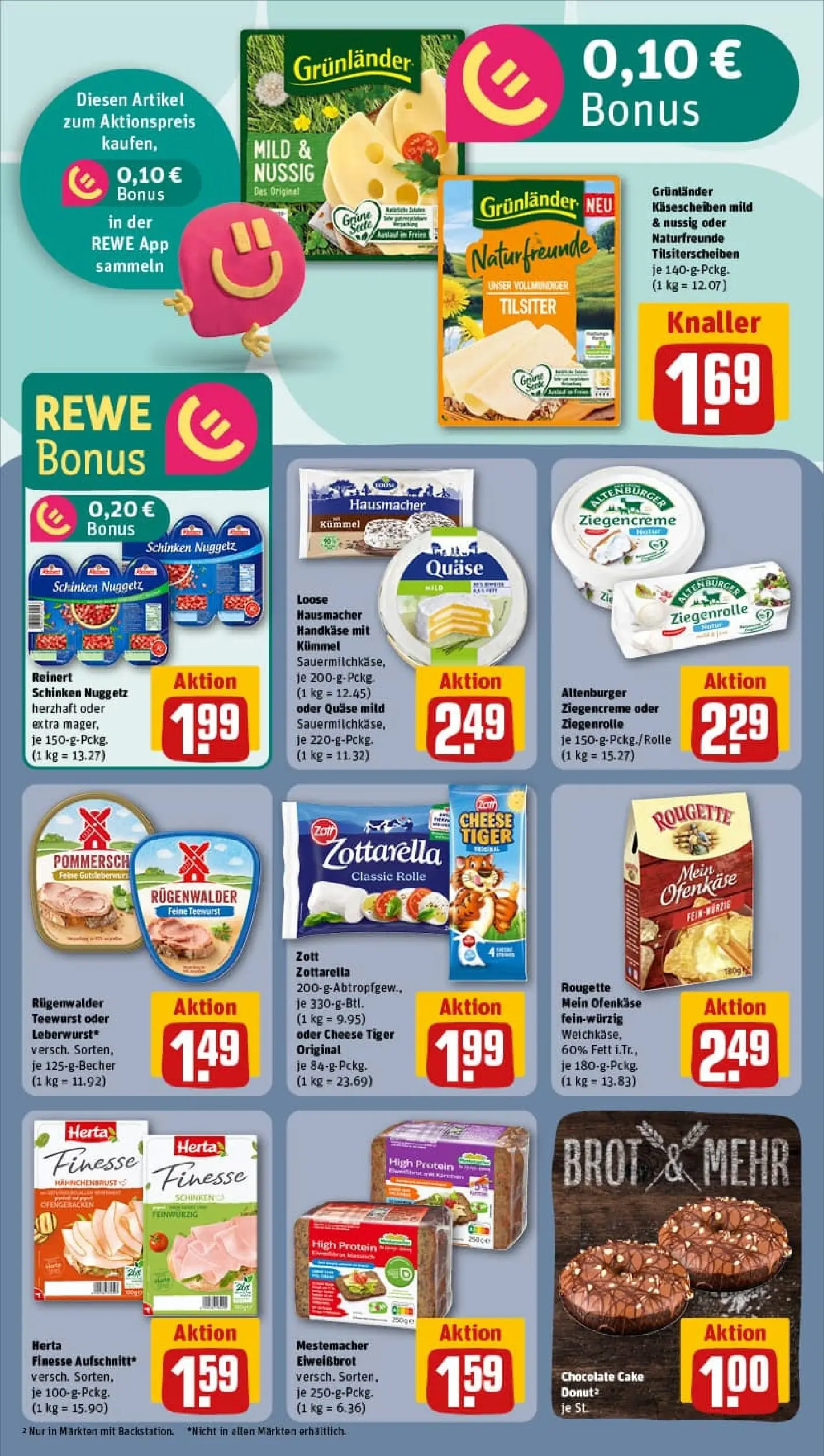 REWE Prospekt ab 26.10.2025 zum Blättern » Angebote | Seite: 14 | Produkte: Grunlander, Brot, Schinken, Herta finesse