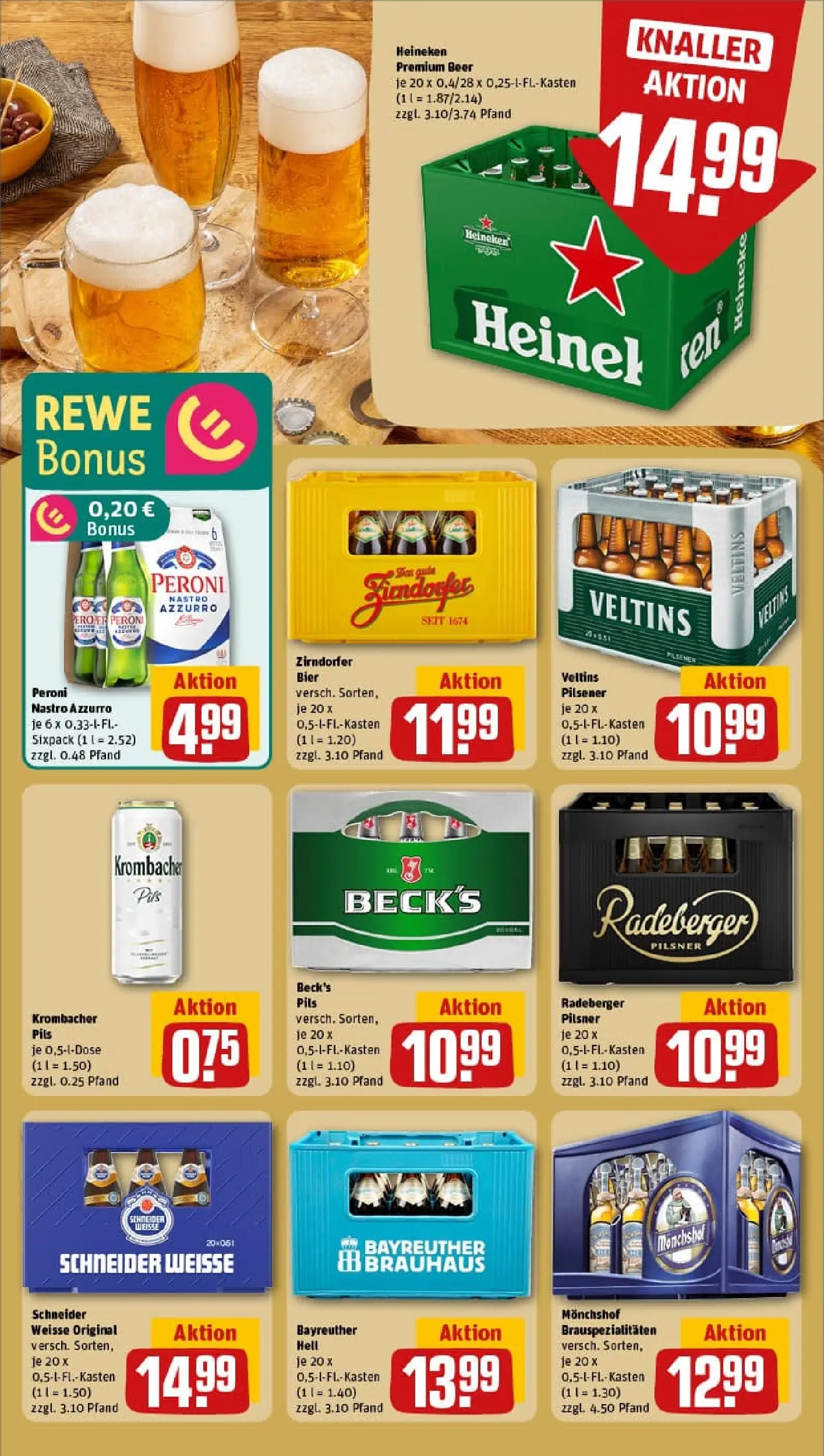 REWE Prospekt ab 26.10.2025 zum Blättern » Angebote | Seite: 23 | Produkte: Pils, Heineken, Krombacher, Veltins