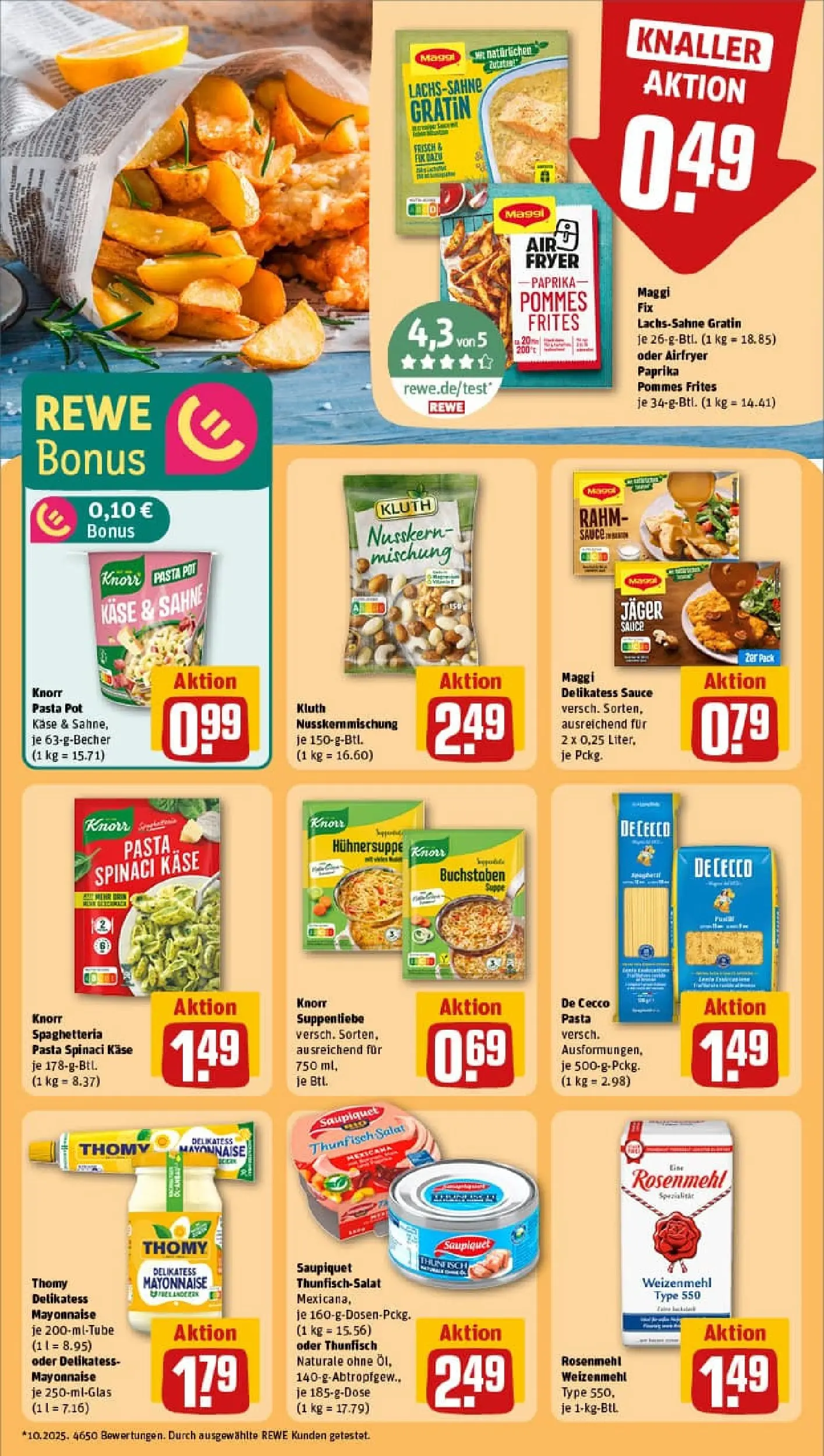 REWE Prospekt ab 26.10.2025 zum Blättern » Angebote | Seite: 26 | Produkte: Maggi, Pommes frites, Paprika, Maggi fix