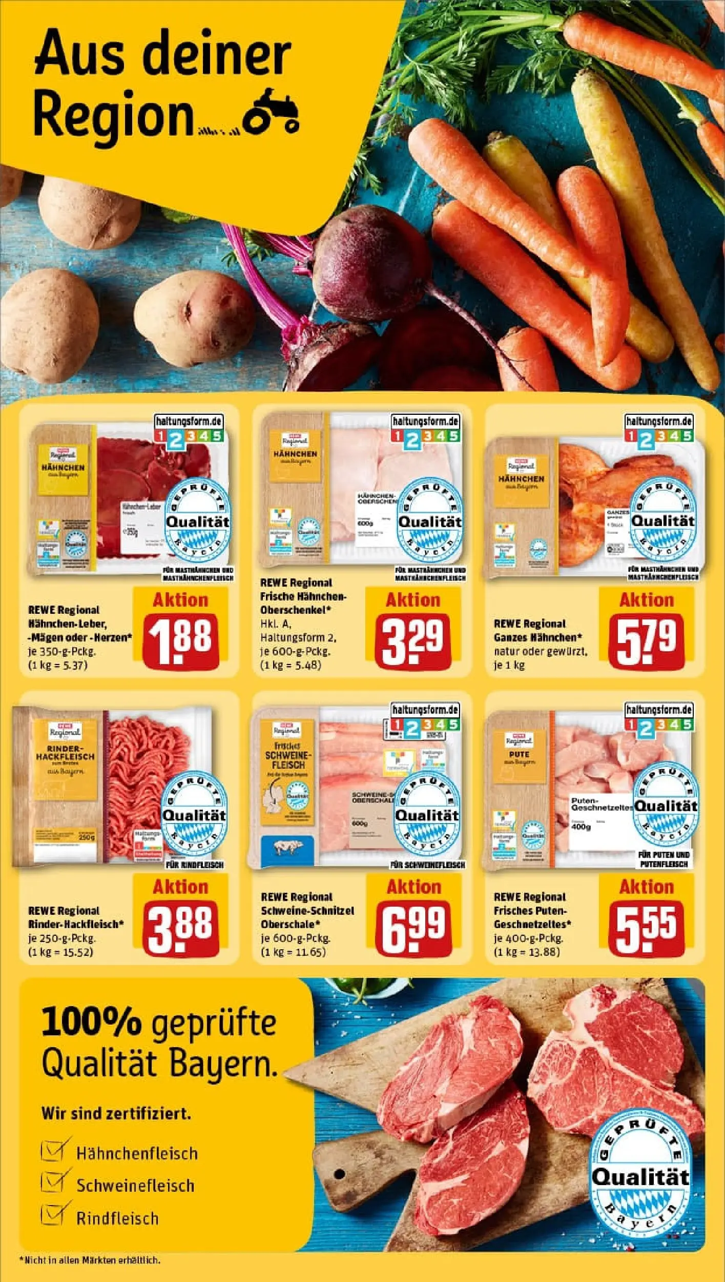REWE Prospekt ab 26.10.2025 zum Blättern » Angebote | Seite: 28 | Produkte: Hahnchen, Schweinefleisch, Rindfleisch, Hackfleisch