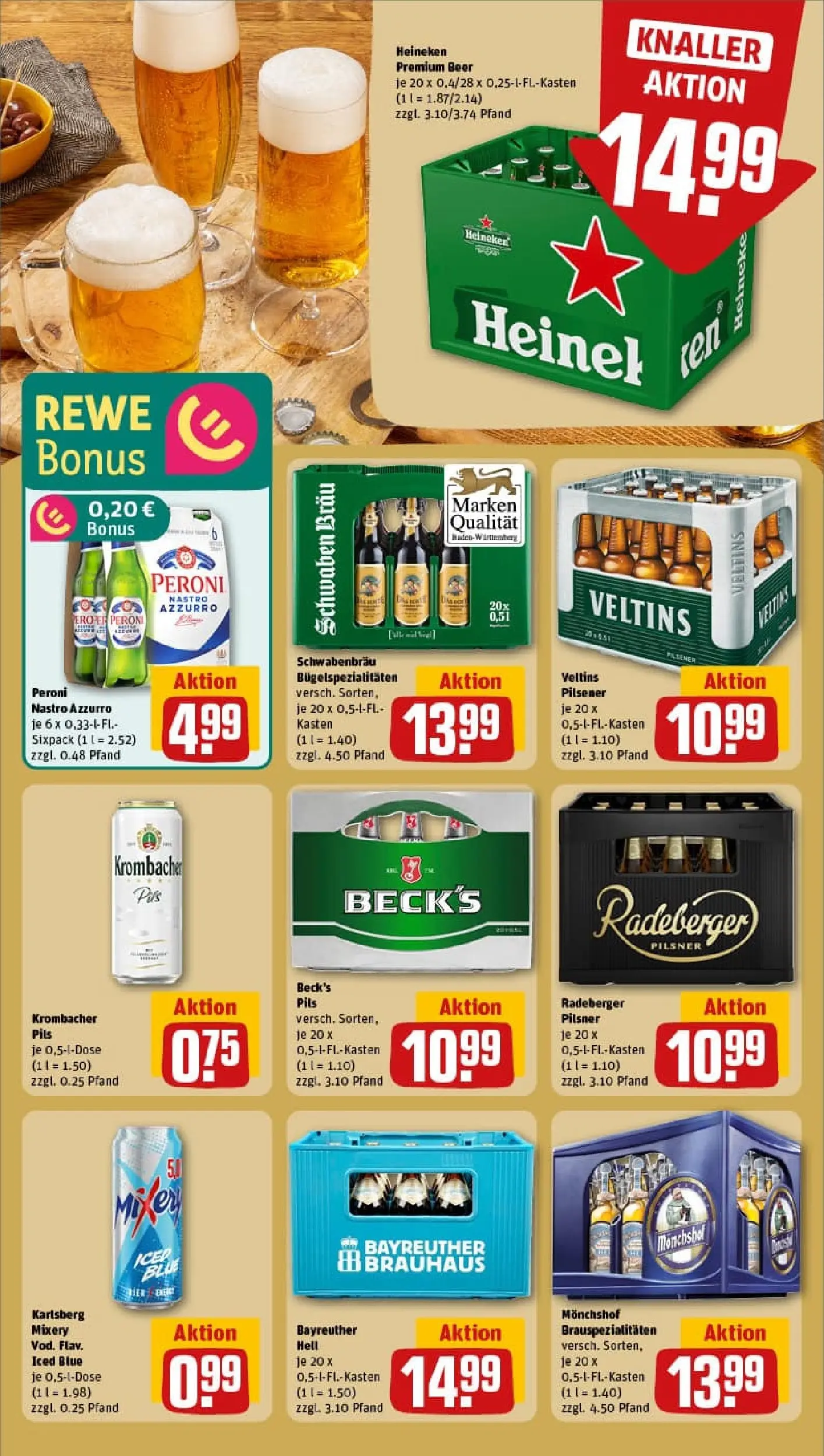 REWE Prospekt ab 26.10.2025 zum Blättern » Angebote | Seite: 19 | Produkte: Monchshof, Krombacher, Mixery, Veltins