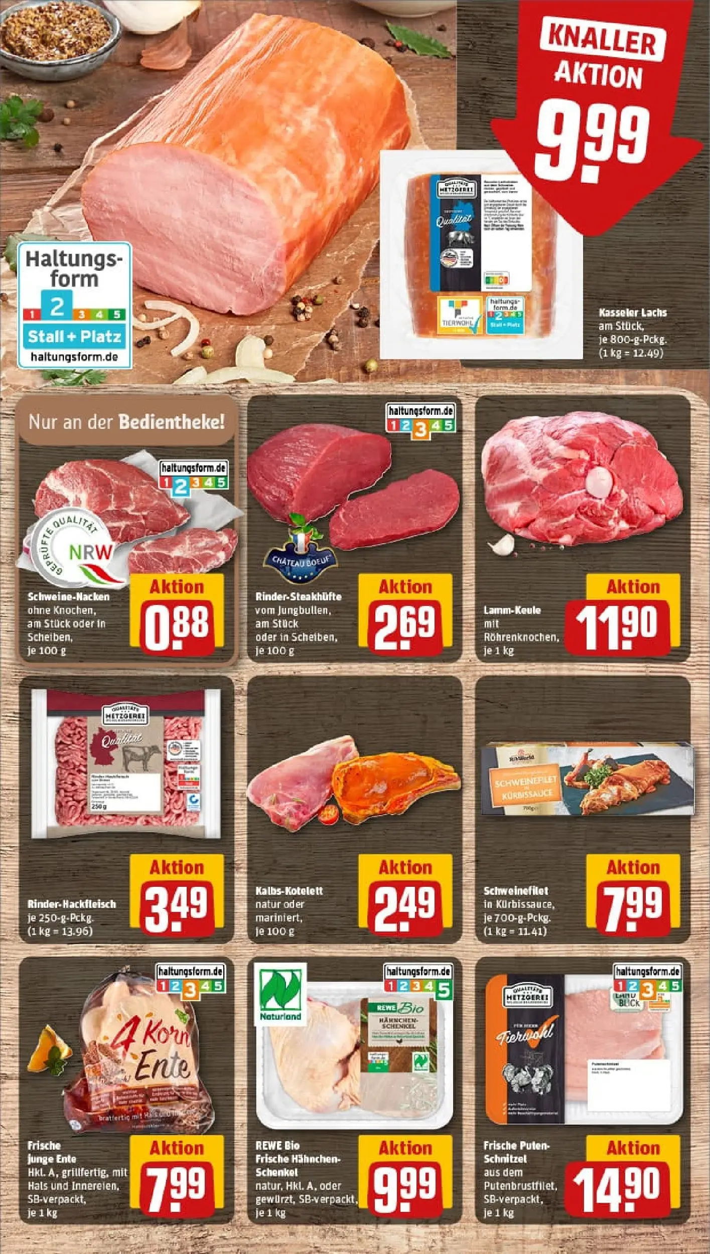 REWE Prospekt ab 26.10.2025 zum Blättern » Angebote | Seite: 10 | Produkte: Lammkeule, Hahnchen, Schnitzel, Schweinefilet