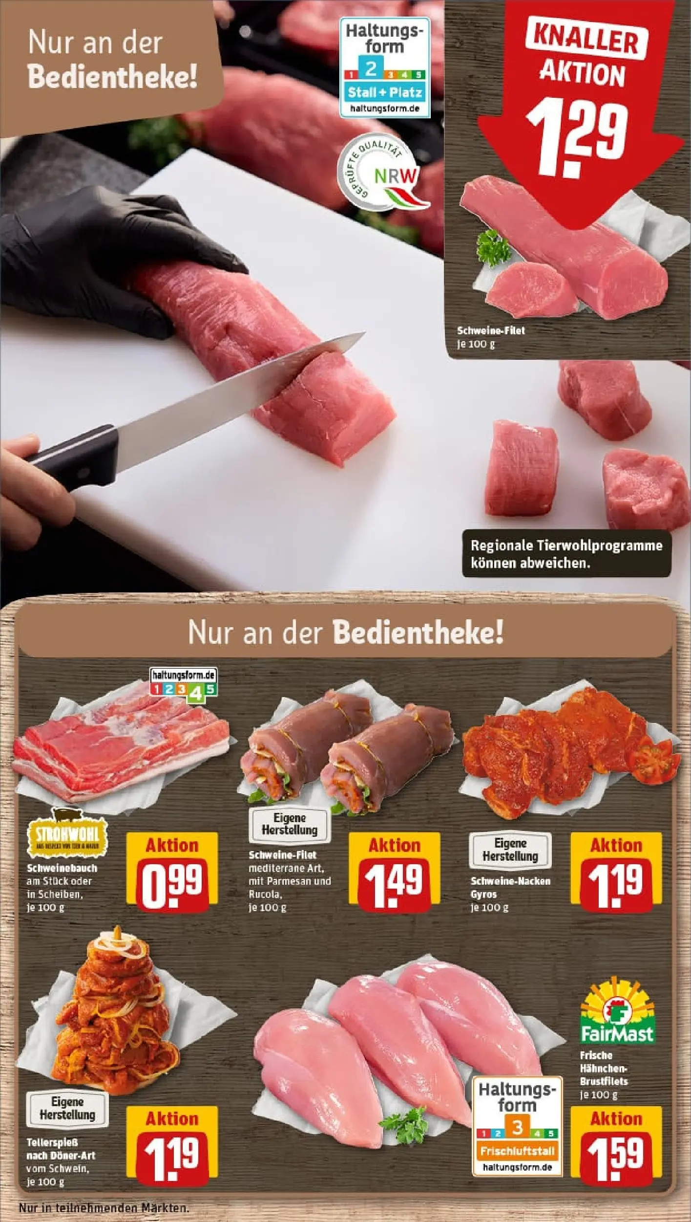 REWE Prospekt ab 26.10.2025 zum Blättern » Angebote | Seite: 12 | Produkte: Hahnchen, Schweinebauch, Schweinefilet, Gyros