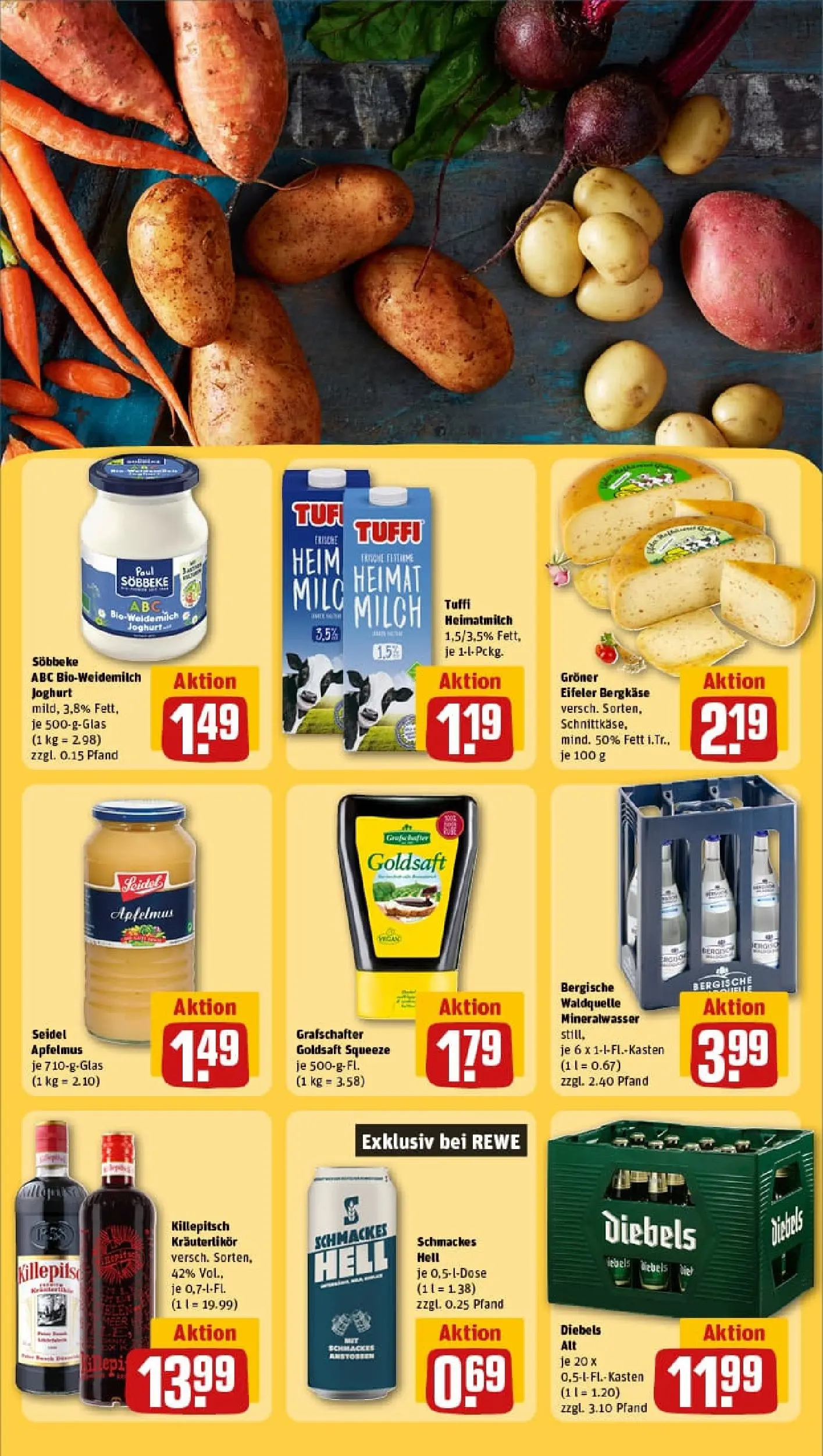 REWE Prospekt ab 26.10.2025 zum Blättern » Angebote | Seite: 29 | Produkte: Joghurt, Mineralwasser, Apple, Diebels
