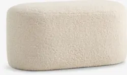 JYSK Табуретка OREBO 84x45 светлокремав плюш