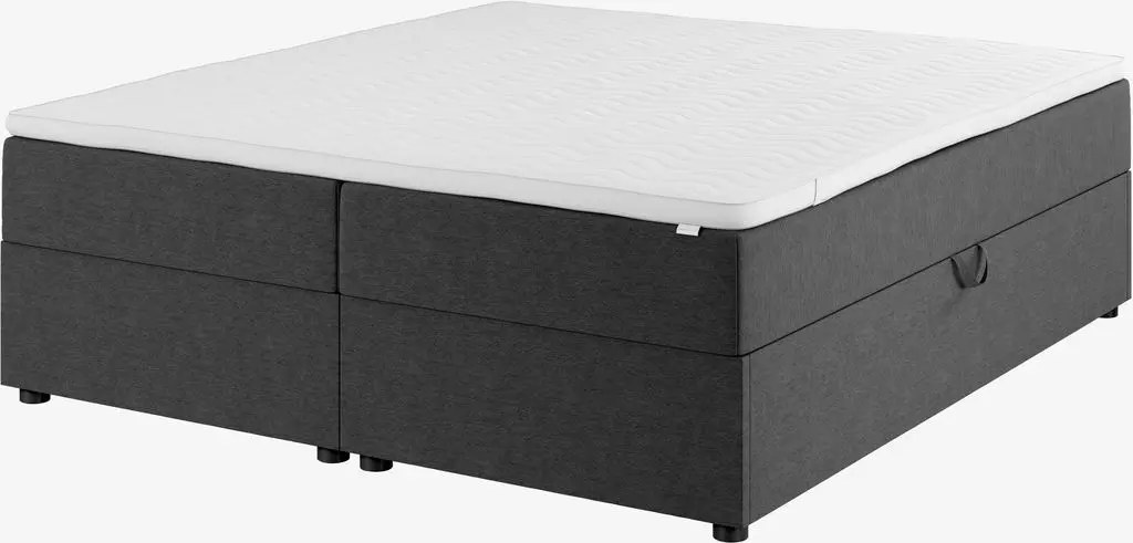 JYSK Континентално легло 160x200 см TYLDA STORAGE сиво среден