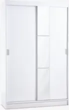 JYSK JYSK Гардероб ODDER 120x201 2 плъзгащи се врати с огледало бял - до 27-10-25
