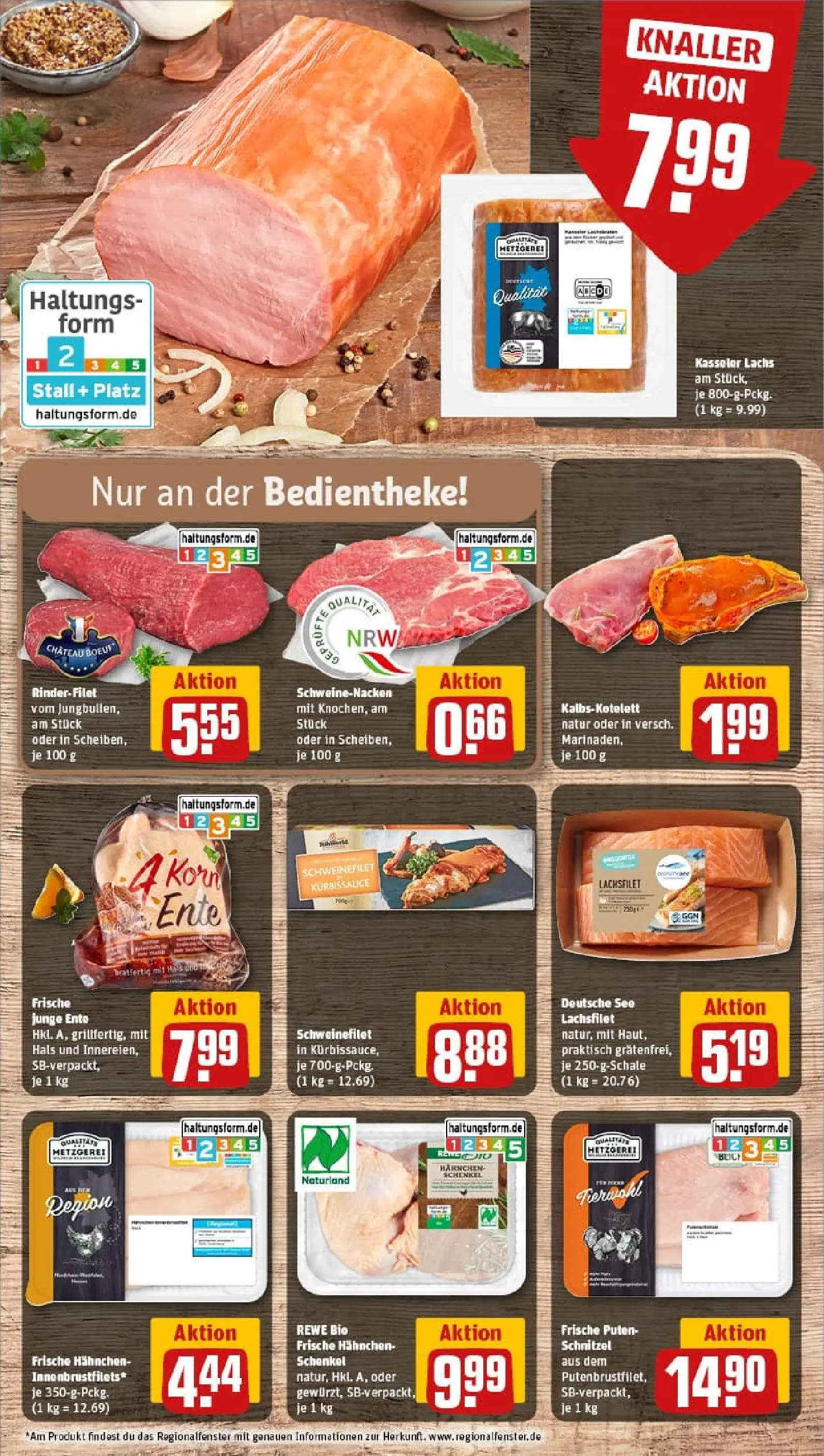 REWE Prospekt ab 26.10.2025 zum Blättern » Angebote | Seite: 10 | Produkte: Hahnchen, Schweinenacken, Schweinefilet, Lachs