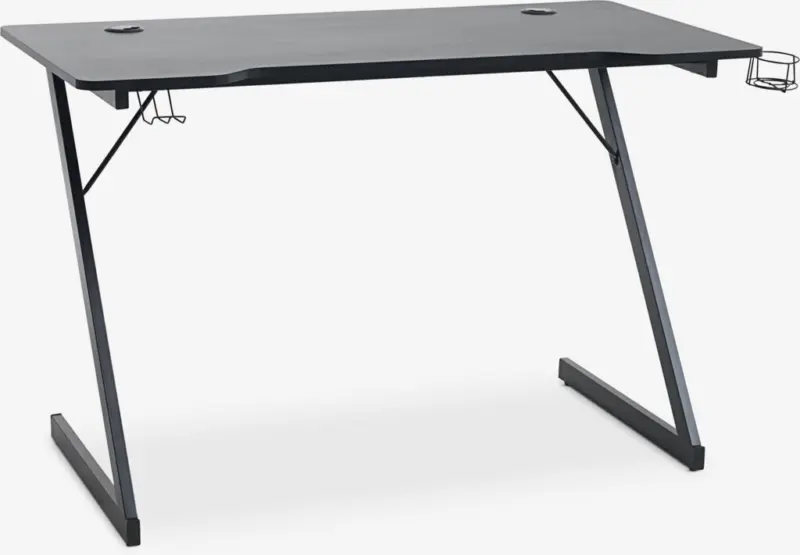 JYSK Геймърско бюро HALSTED 60x120 с поставка за чаша и слушалки