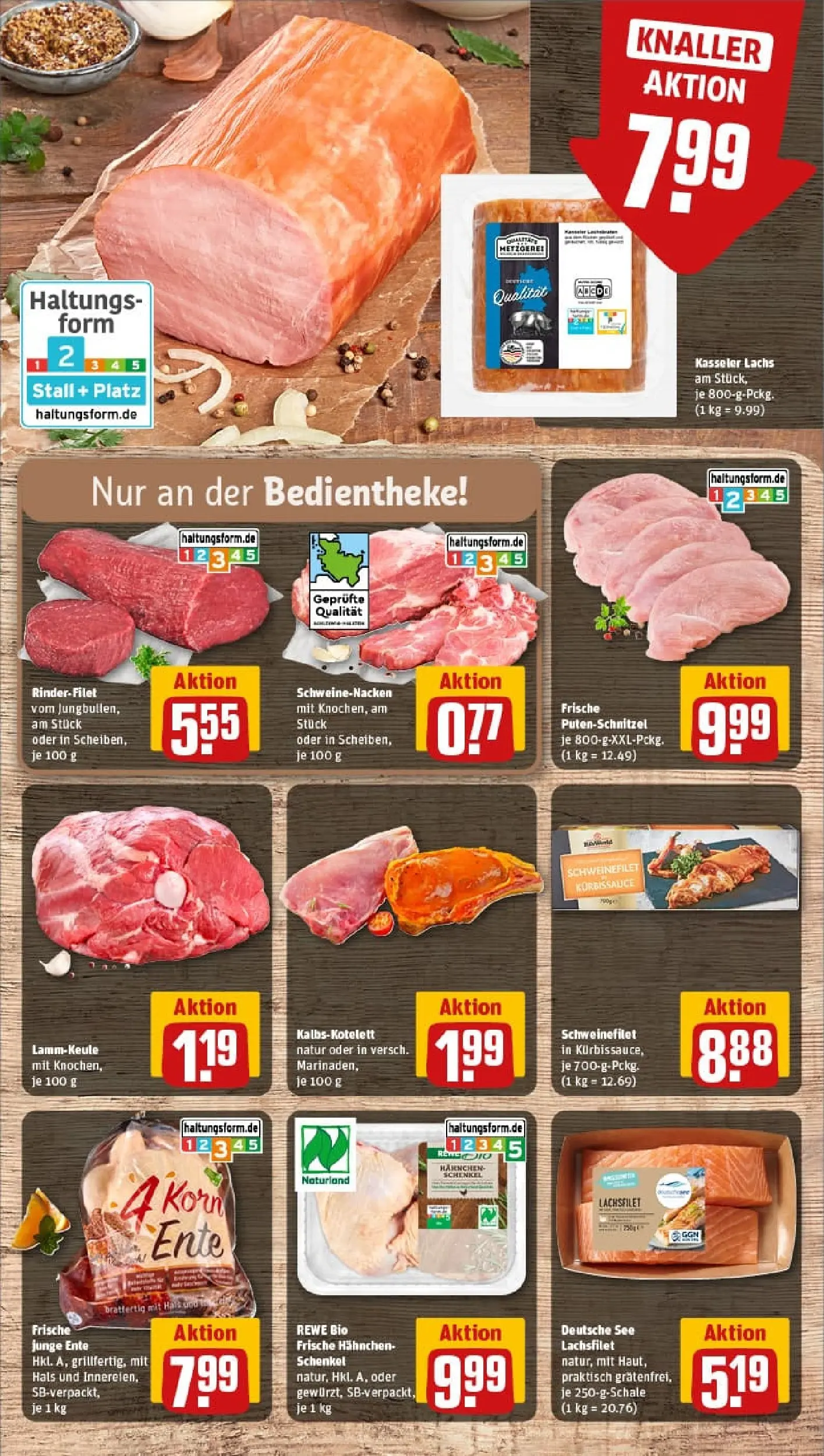 REWE Prospekt ab 26.10.2025 zum Blättern » Angebote | Seite: 10 | Produkte: Rinderfilet, Schweinenacken, Putenschnitzel, Ente
