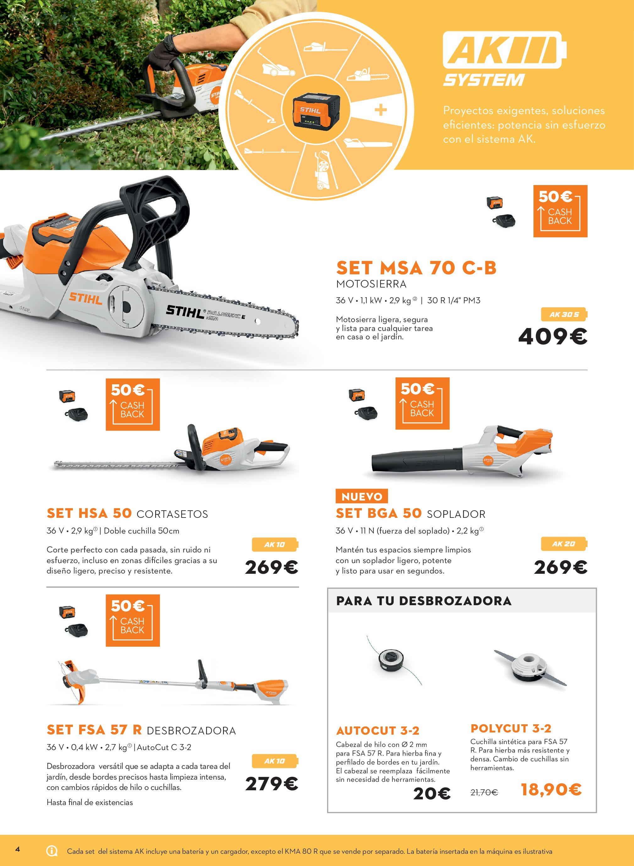 Ofertas cercanas - Consíguelo todo con batería 【Octubre】 | Página: 4 | Productos: Desbrozadora, Motosierra, Cortasetos, Batería
