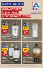 Wybrane znicze 50% taniej w ALDI Aldi – do 25.10.2025