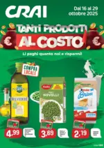 Crai TANTI PRODOTTI AL COSTO - al 29.10.2025