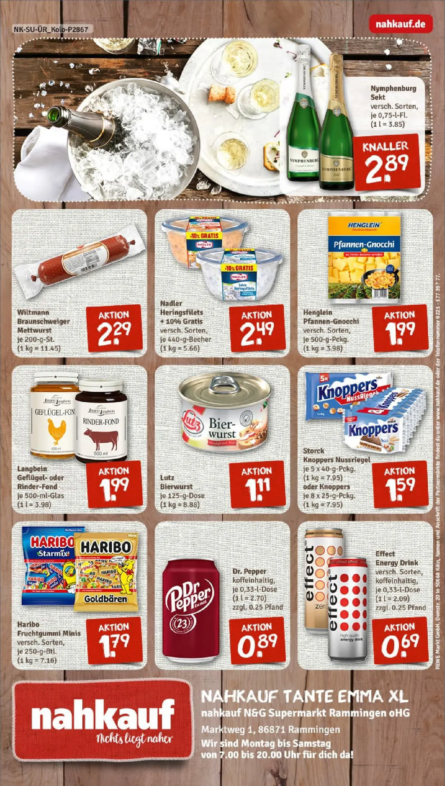 REWE Prospekt ab 26.10.2025 zum Blättern » Angebote | Seite: 8 | Produkte: Energy, Sekt, Knoppers, Uhr