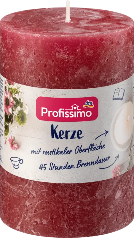Profissimo Rustikkerze bordeaux 100/68