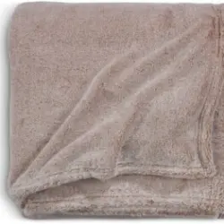 JYSK Pătură fleece KRATTFIOL 200x220 maro