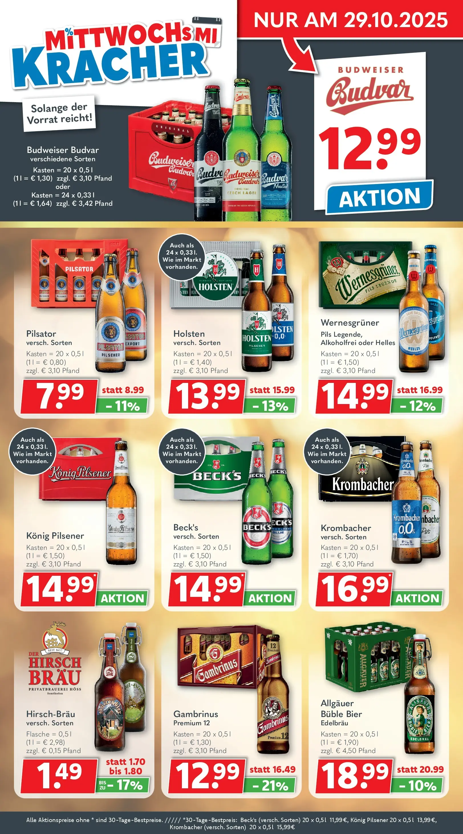 Getränkeland - Getränkeland: Getränkeangebote (ab 26.10.2025) zum Blättern | Seite: 2 | Produkte: Bier, Pils, Wernesgruner, Budweiser
