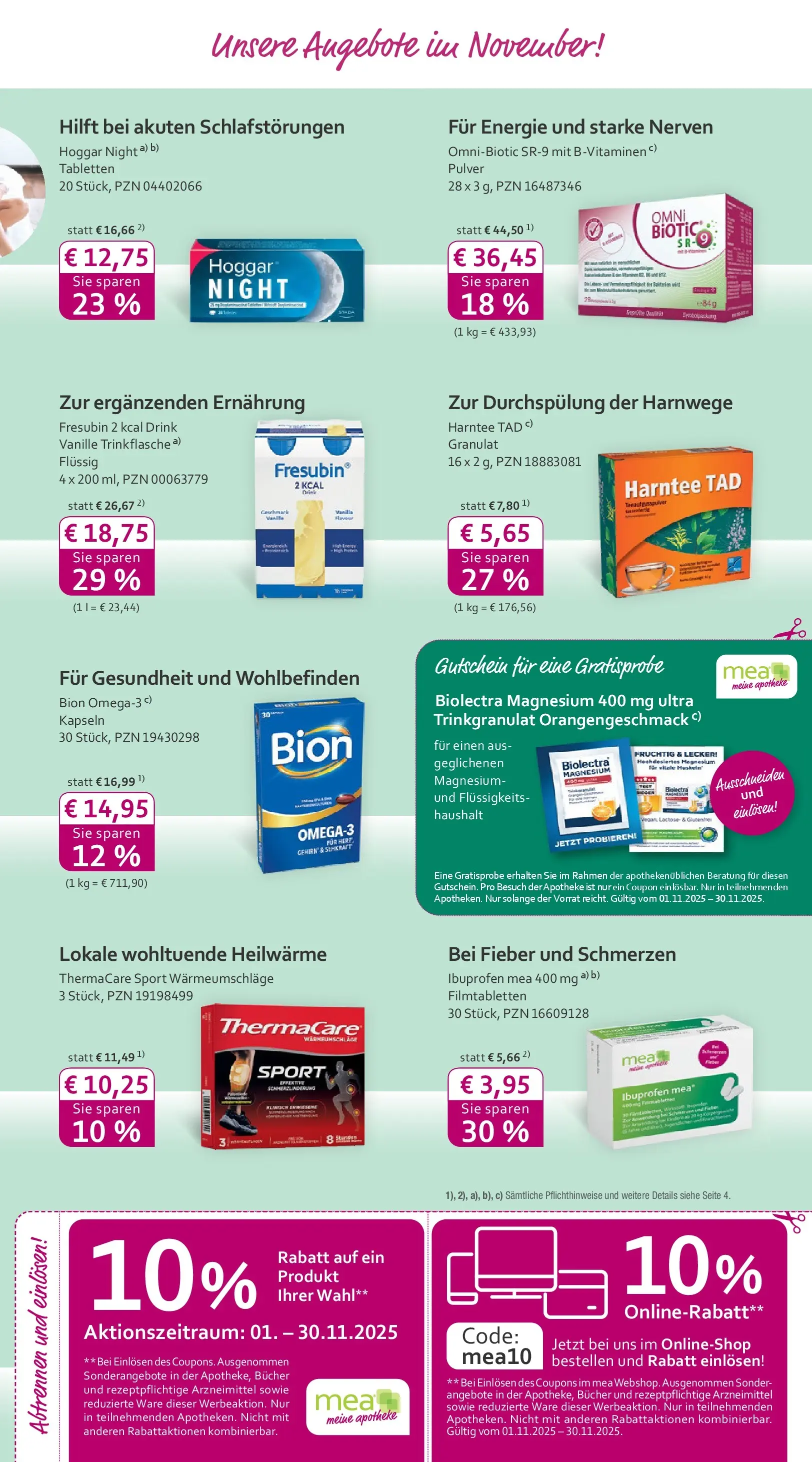 Entdecke - mea Apotheke: Top Angebote im November! (ab 31.10.2025) zum Blättern | Seite: 3