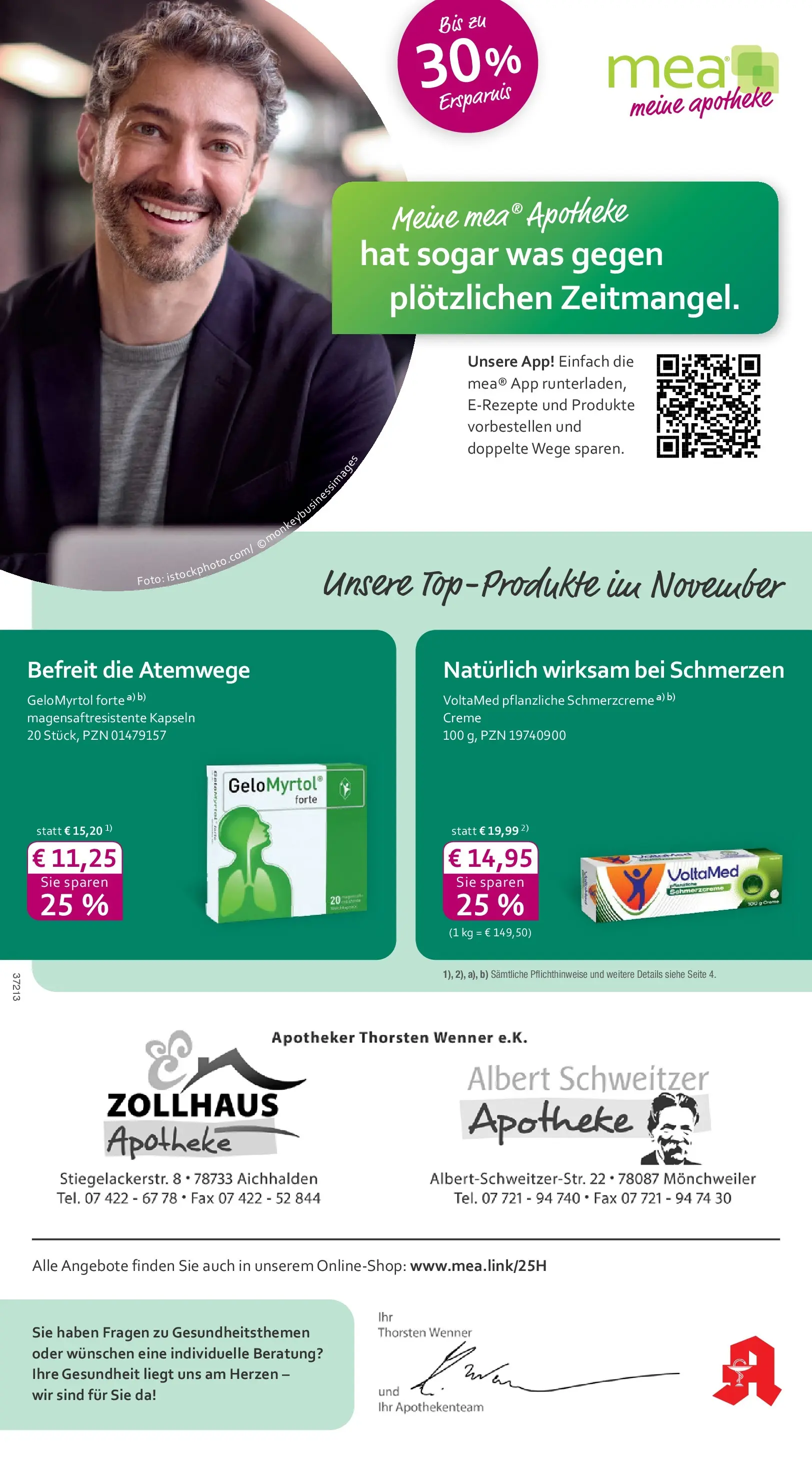 Entdecke - mea Apotheke: Top Angebote im November! (ab 31.10.2025) zum Blättern | Seite: 1 | Produkte: Creme