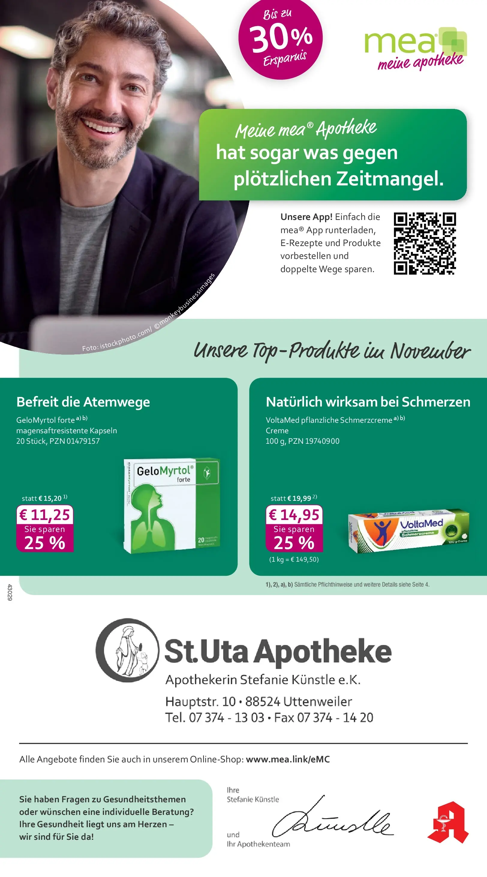 Entdecke - mea Apotheke: Top Angebote im November! (ab 31.10.2025) zum Blättern | Seite: 1 | Produkte: Creme