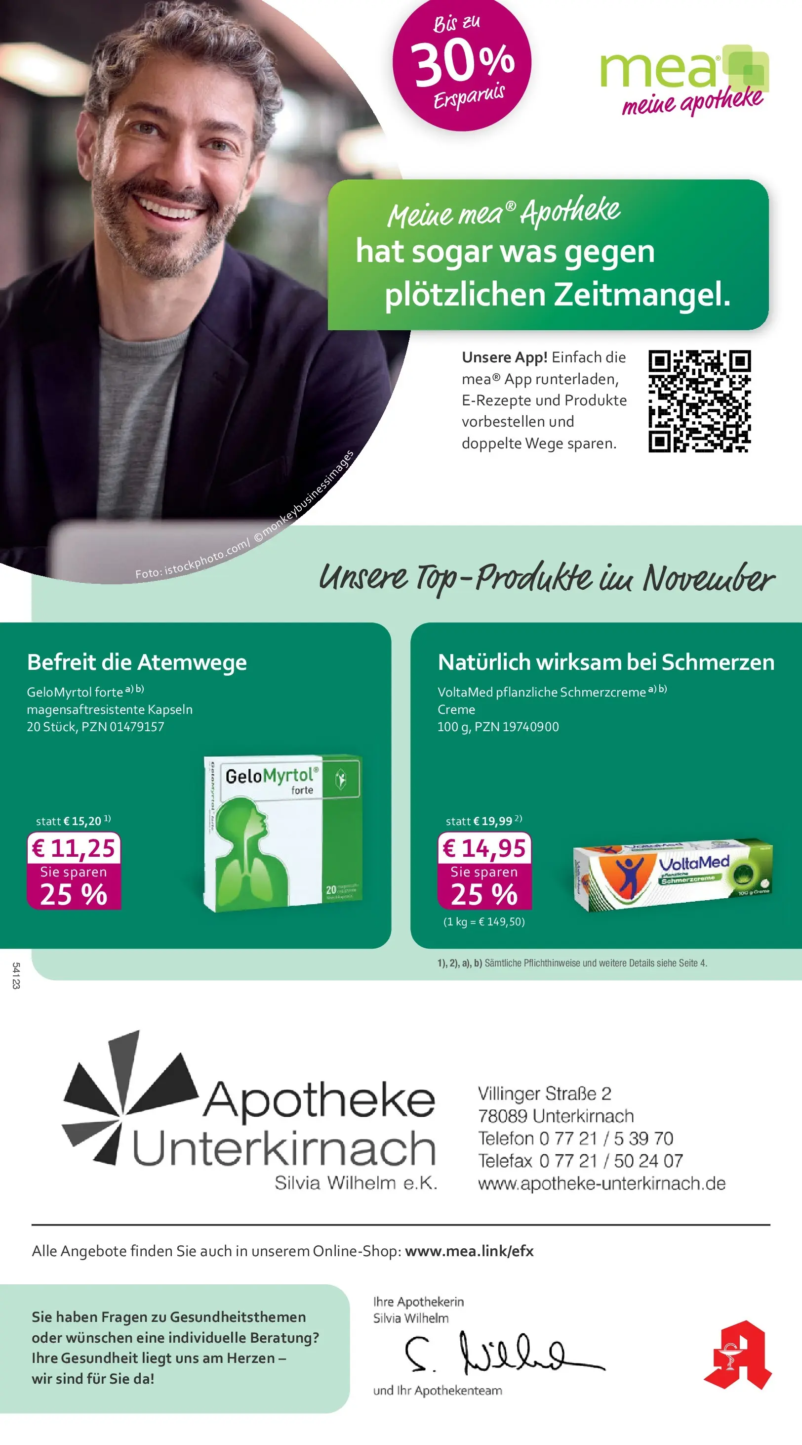 Entdecke - mea Apotheke: Top Angebote im November! (ab 31.10.2025) zum Blättern | Seite: 1 | Produkte: Creme, Telefon