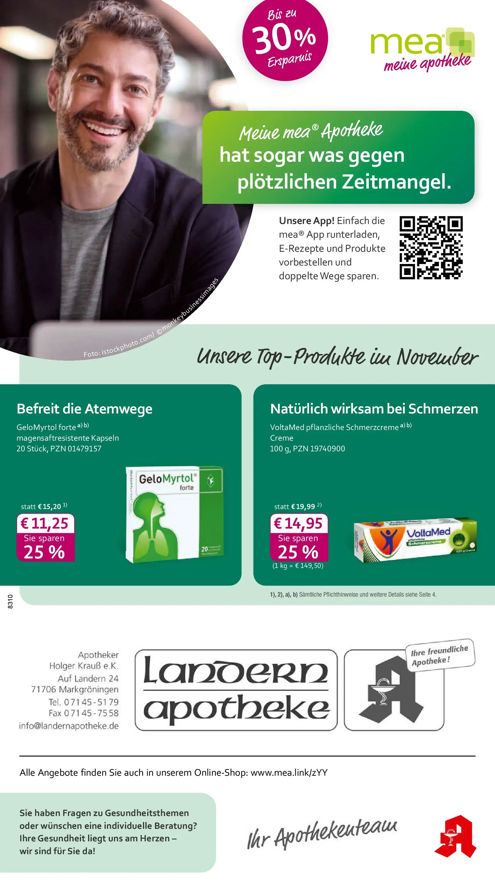 Entdecke - mea Apotheke: Top Angebote im November! (ab 31.10.2025) zum Blättern | Seite: 1 | Produkte: Creme