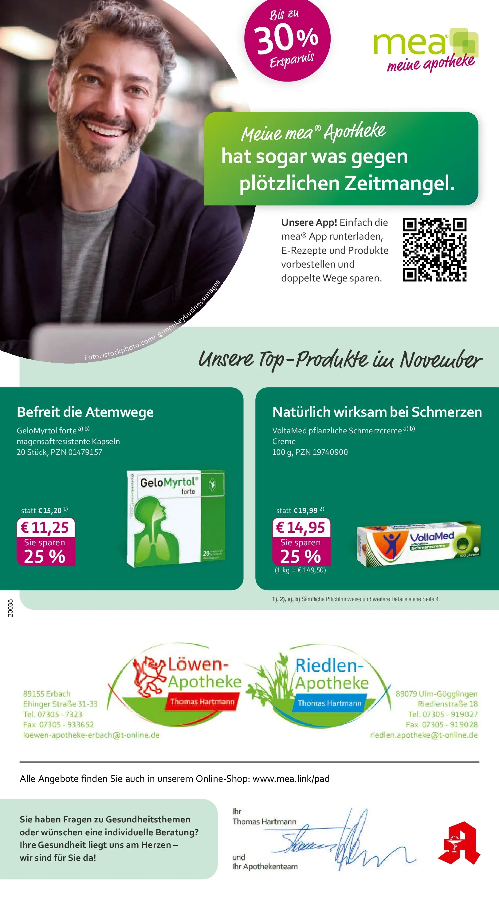 Entdecke - mea Apotheke: Top Angebote im November! (ab 31.10.2025) zum Blättern | Seite: 1 | Produkte: Creme